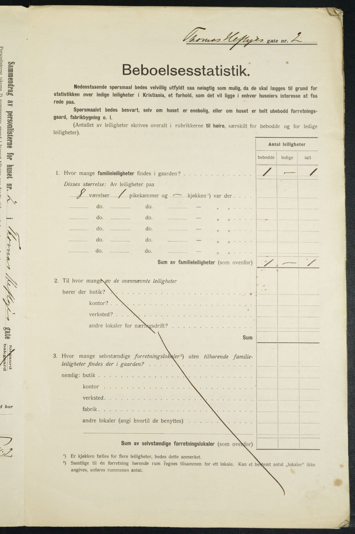 OBA, Municipal Census 1913 for Kristiania, 1913, p. 108854