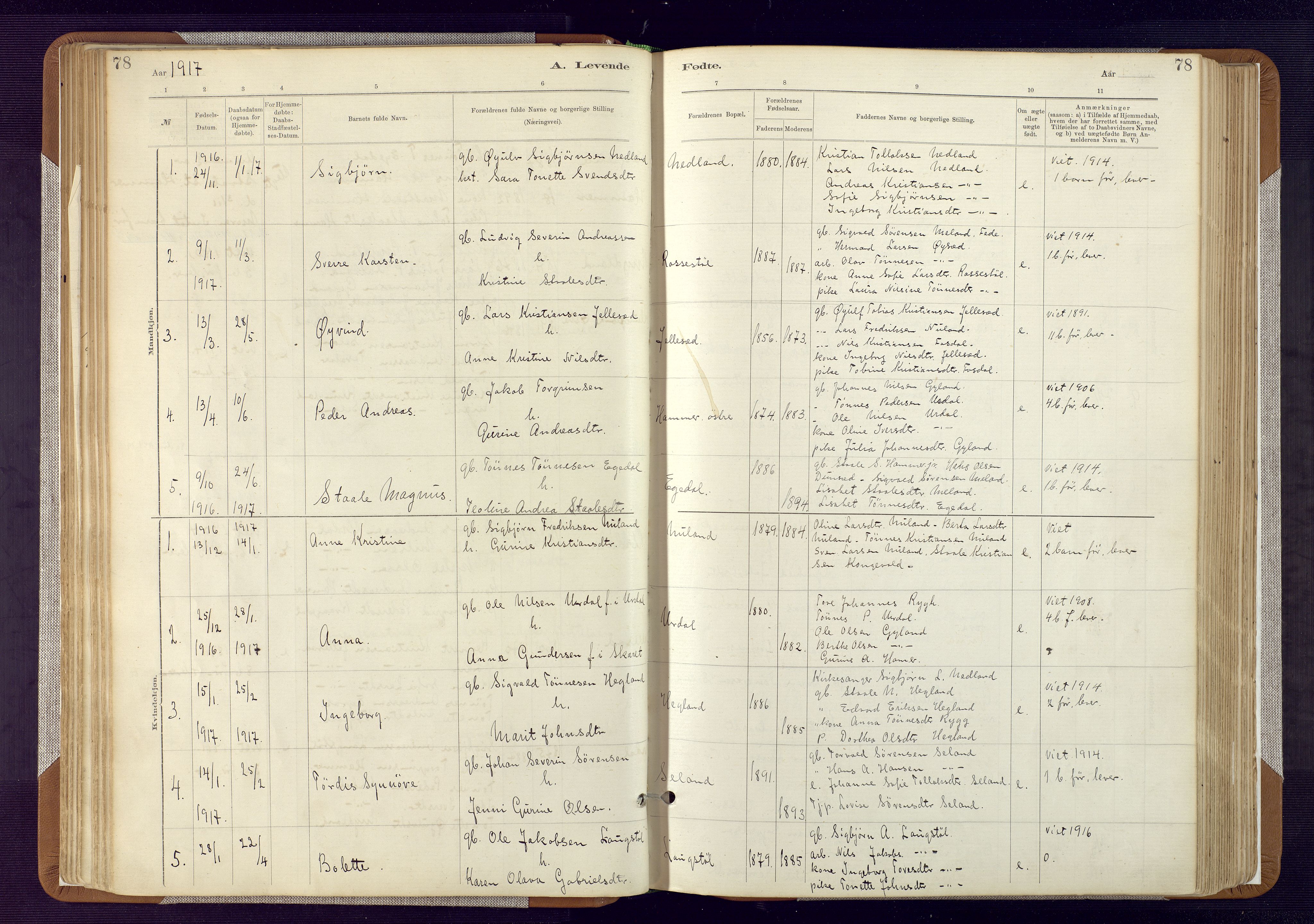 Bakke sokneprestkontor, AV/SAK-1111-0002/F/Fa/Fab/L0003: Parish register (official) no. A 3, 1884-1921, p. 78