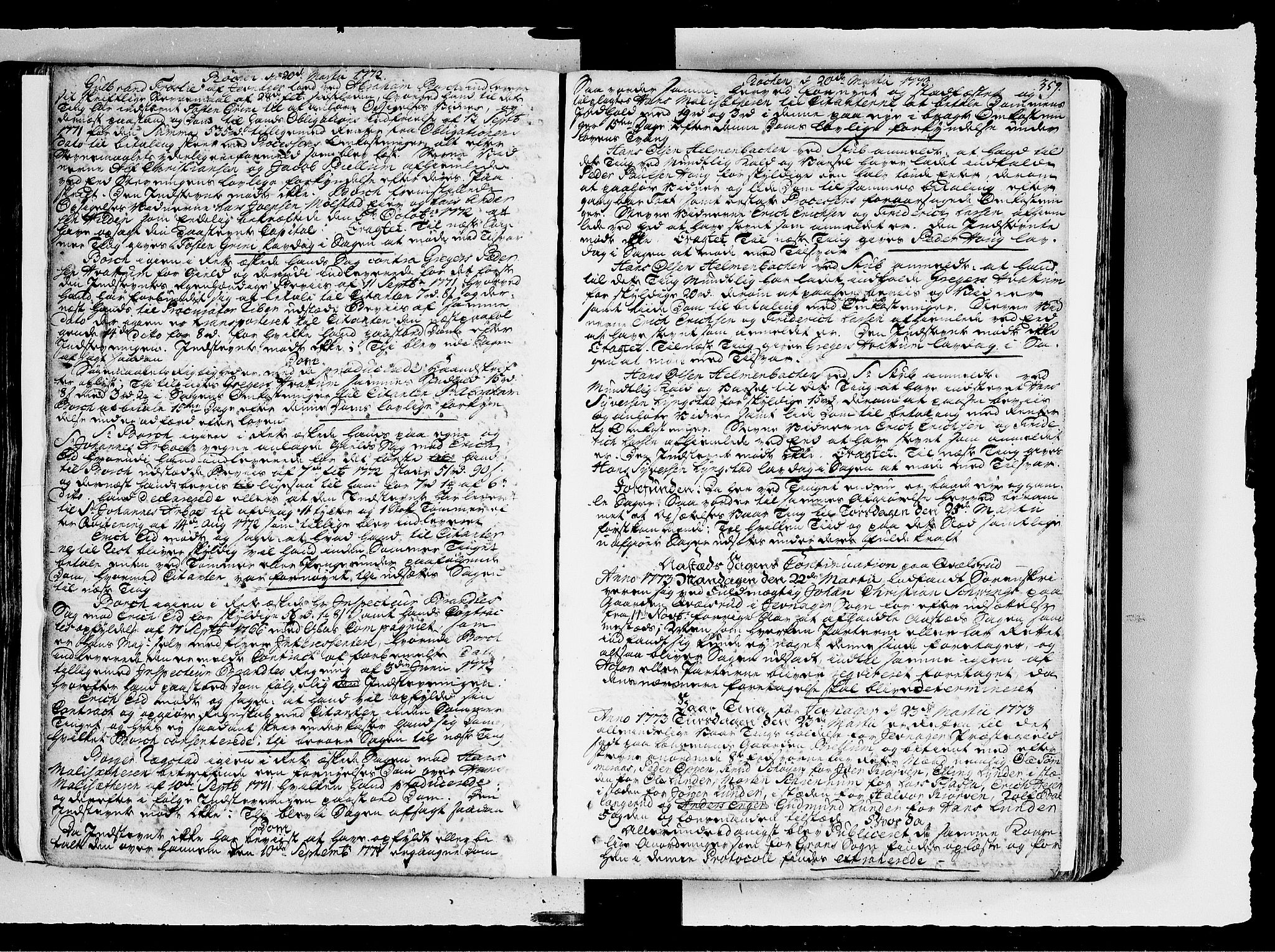 Hadeland, Land og Valdres sorenskriveri, SAH/TING-028/G/Gb/L0071: Tingbok - Valdres, 1768-1776, p. 358b-359a
