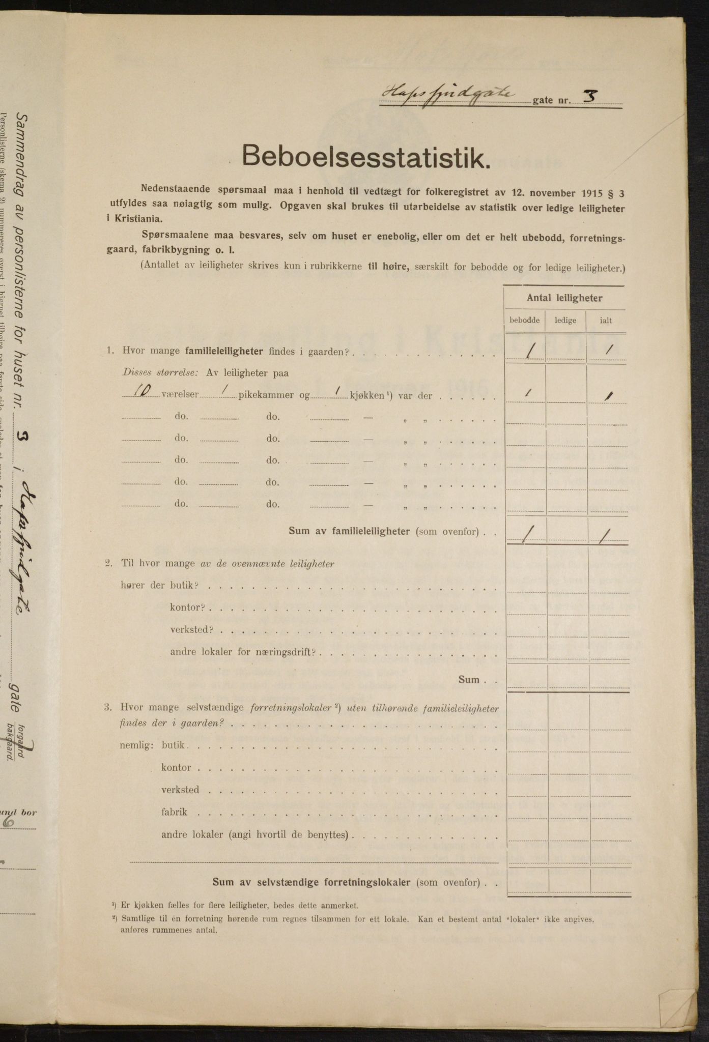 OBA, Municipal Census 1916 for Kristiania, 1916, p. 33853