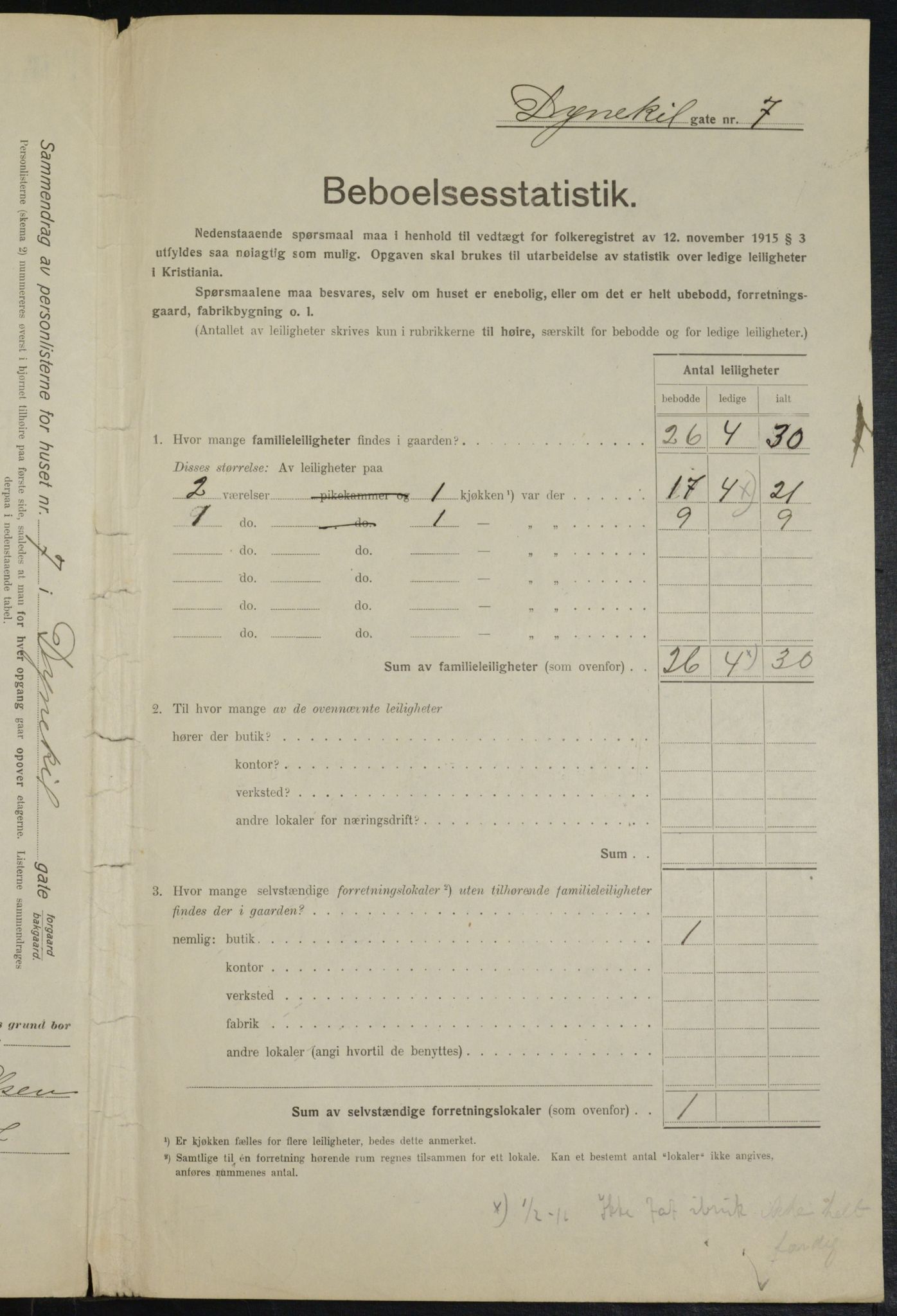 OBA, Municipal Census 1916 for Kristiania, 1916, p. 17625