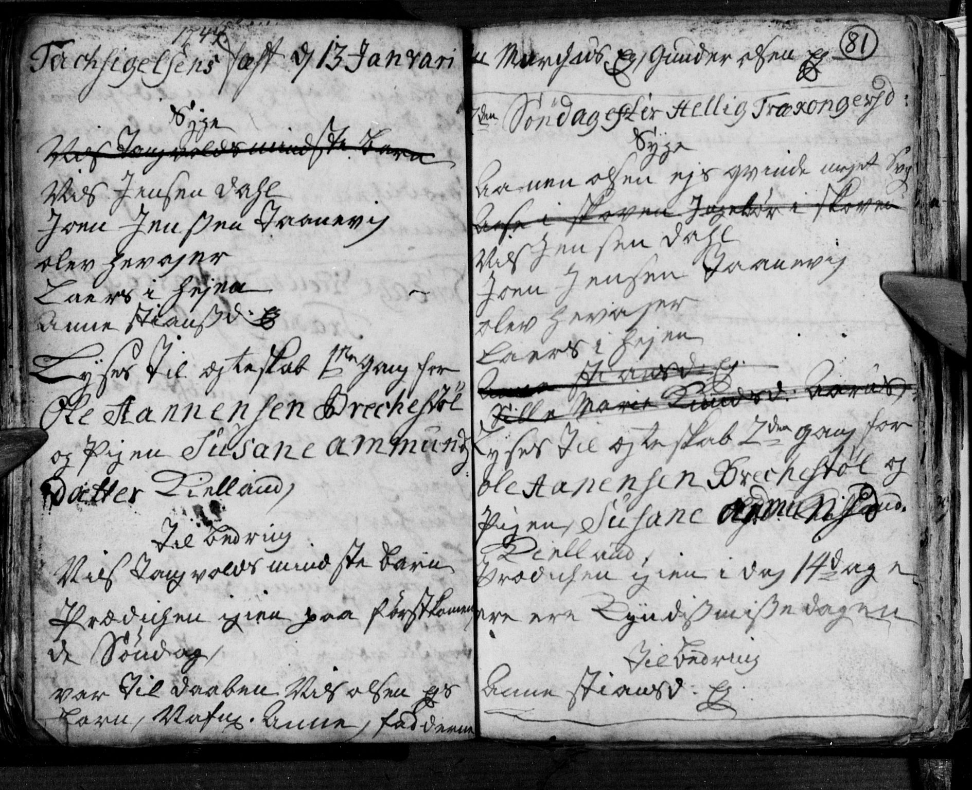 Søgne sokneprestkontor, AV/SAK-1111-0037/F/Fa/Fab/L0002: Parish register (official) no. A 2, 1741-1750, p. 81