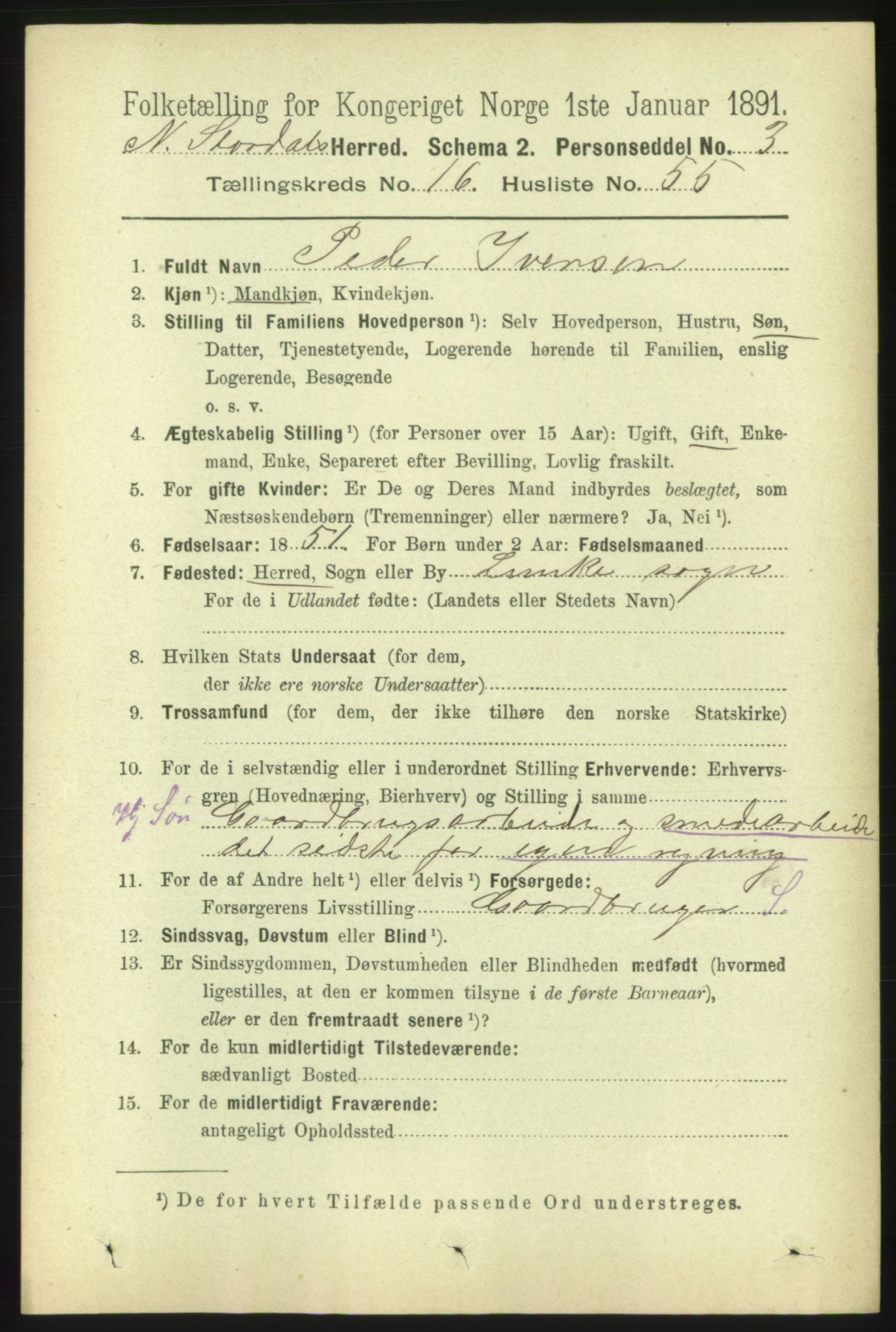 RA, 1891 census for 1714 Nedre Stjørdal, 1891, p. 7866