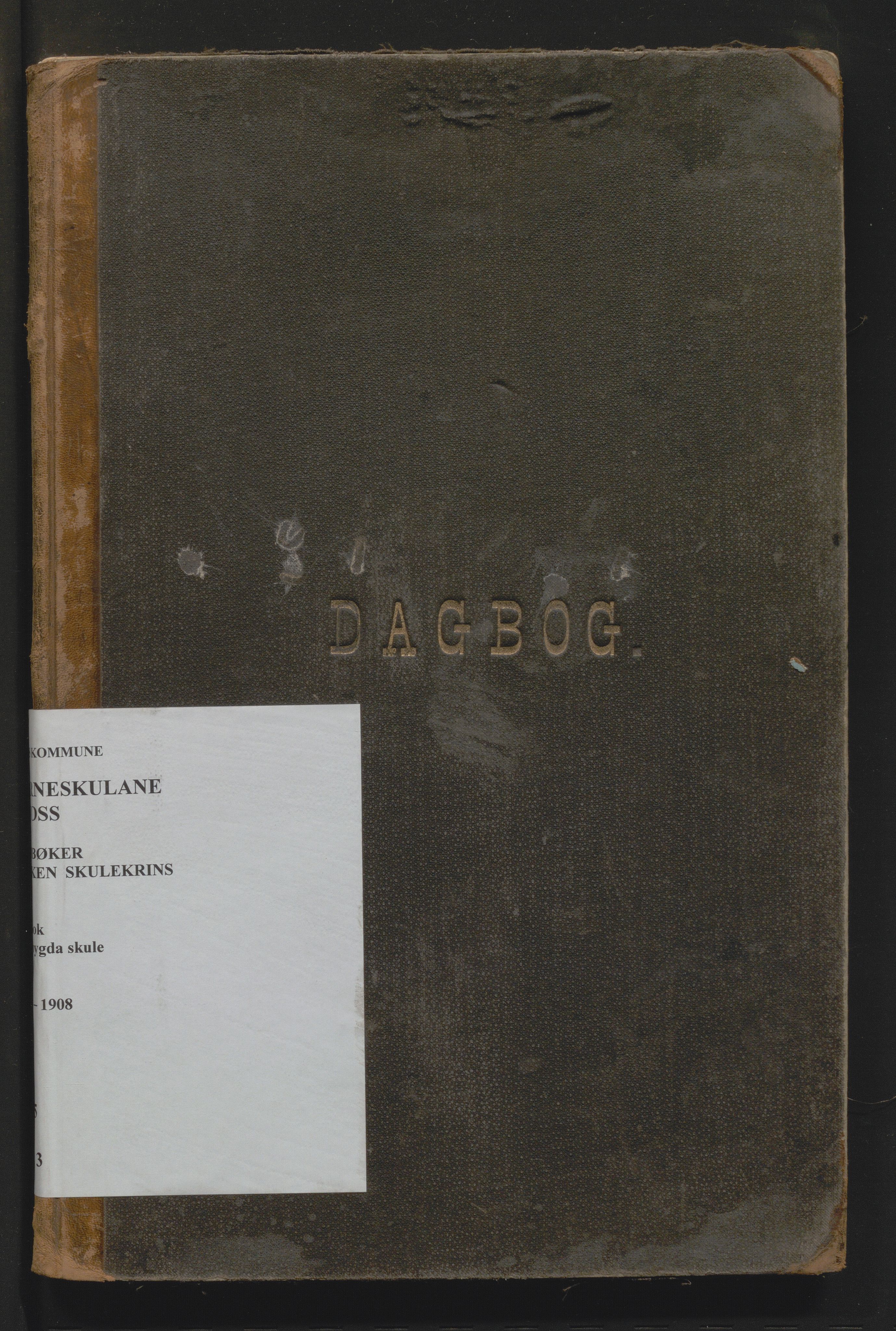 Voss kommune. Barneskulane, IKAH/1235-231/G/Ga/L0003: Dagbok for Vestbygda skule m/inventarliste, 1893-1908