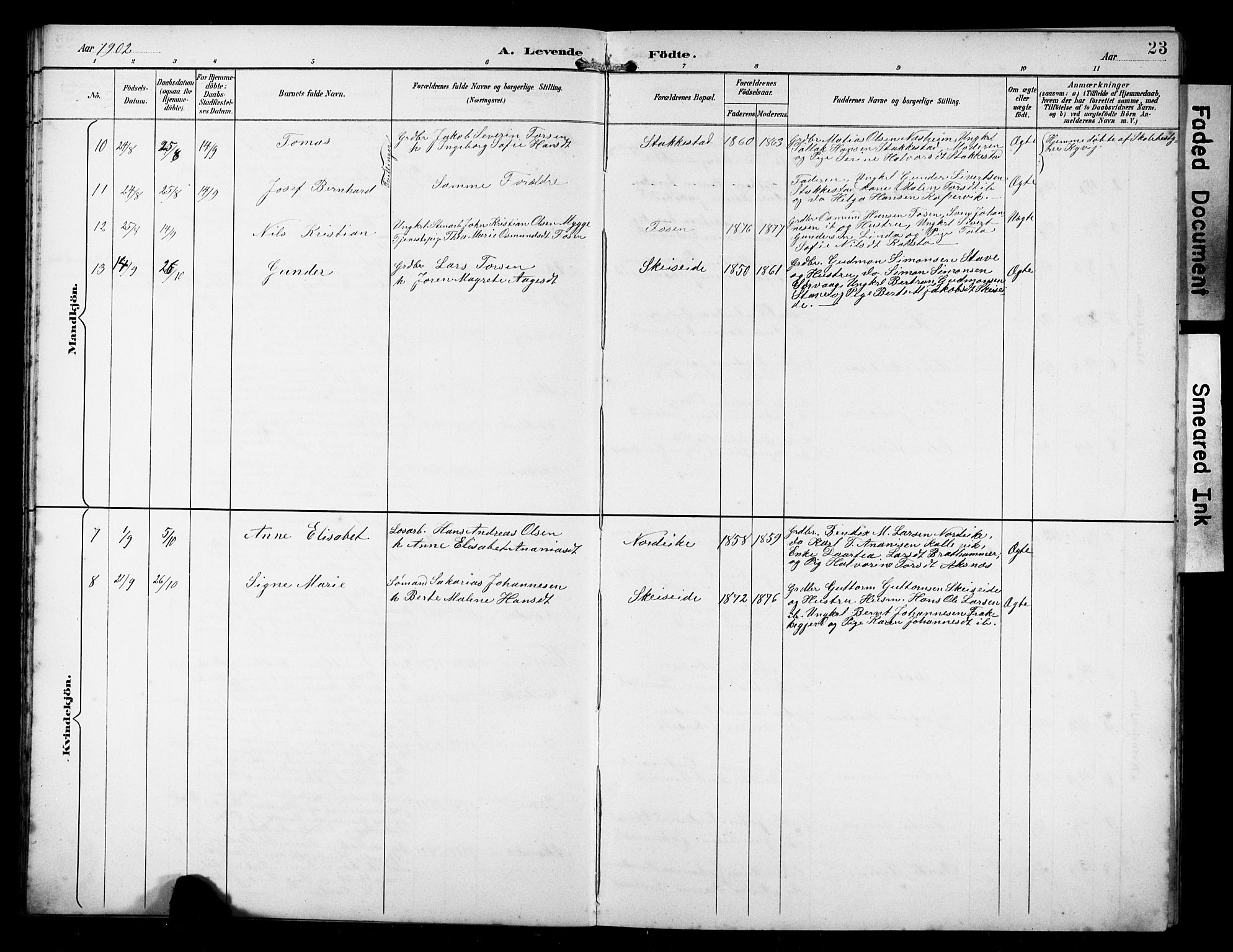 Avaldsnes sokneprestkontor, AV/SAST-A -101851/H/Ha/Hab/L0011: Parish register (copy) no. B 11, 1893-1929, p. 23