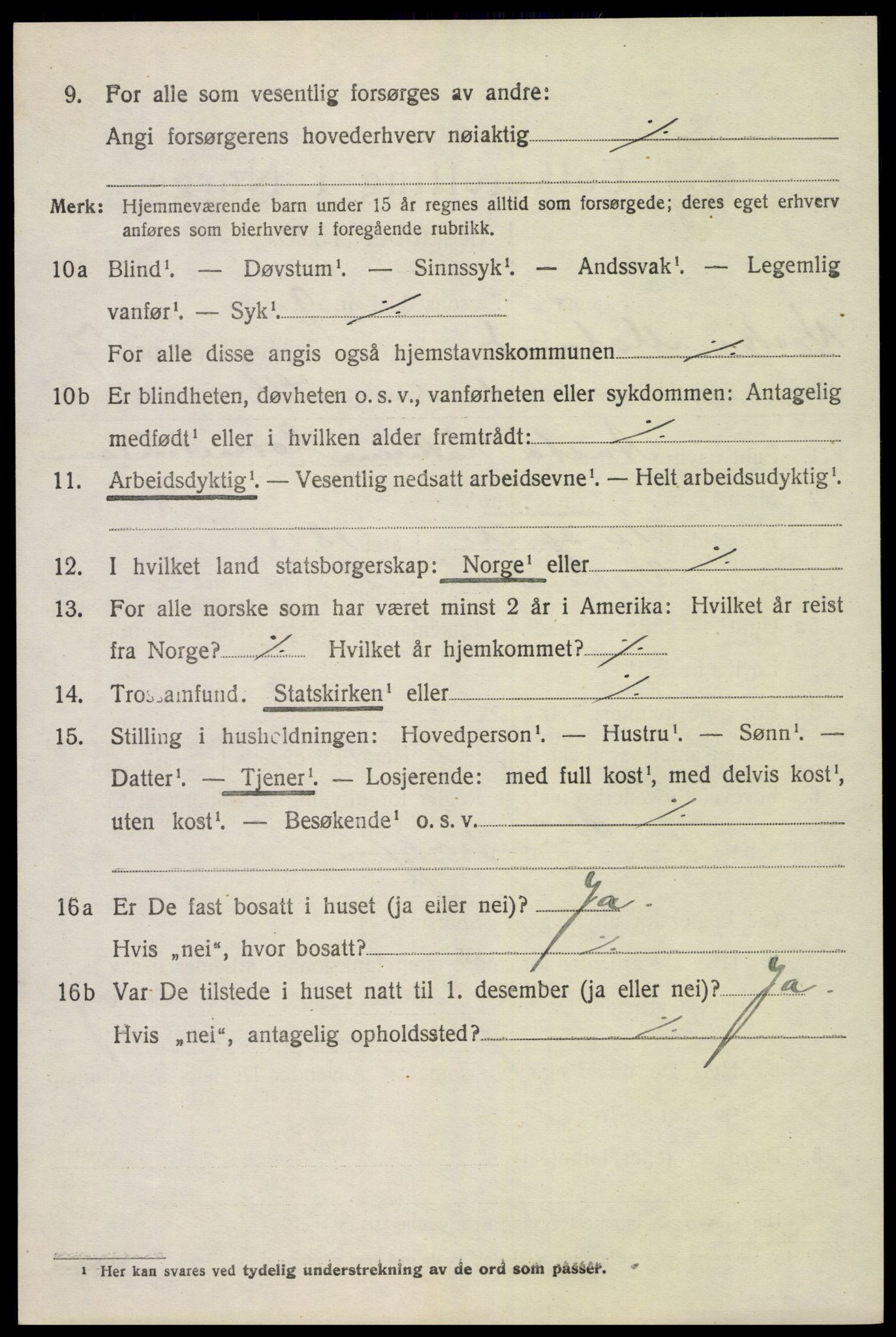 SAK, 1920 census for Vestre Moland, 1920, p. 4786
