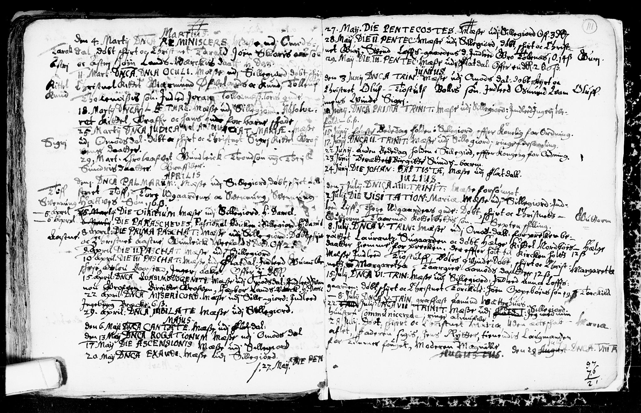 Seljord kirkebøker, SAKO/A-20/F/Fa/L0001: Parish register (official) no. I 1, 1654-1686, p. 111