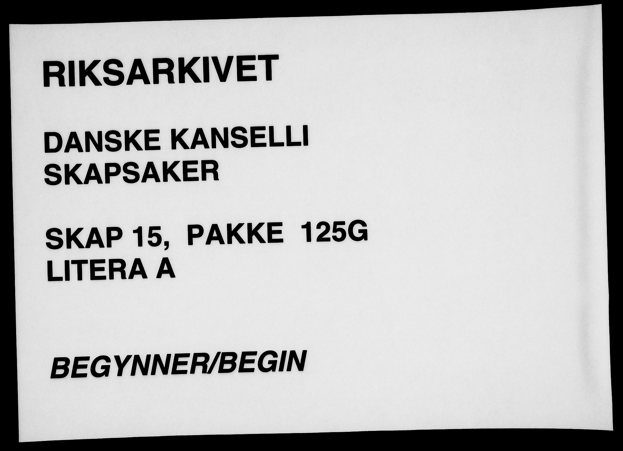 Danske Kanselli, Skapsaker, RA/EA-4061/F/L0083: Skap 15, pakke 125F-135, 1563-1748, p. 7