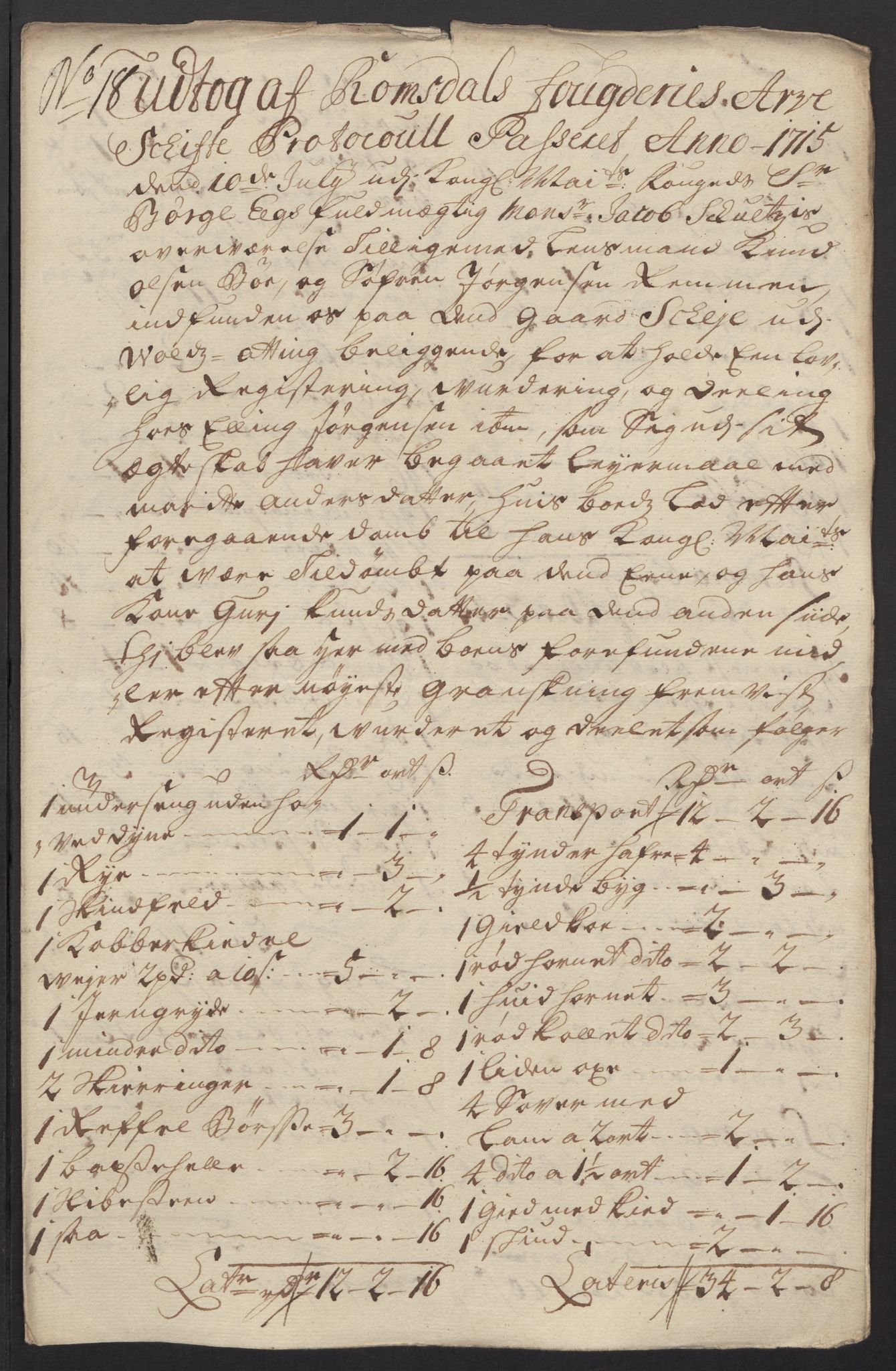 Rentekammeret inntil 1814, Reviderte regnskaper, Fogderegnskap, AV/RA-EA-4092/R55/L3663: Fogderegnskap Romsdal, 1715-1716, p. 193