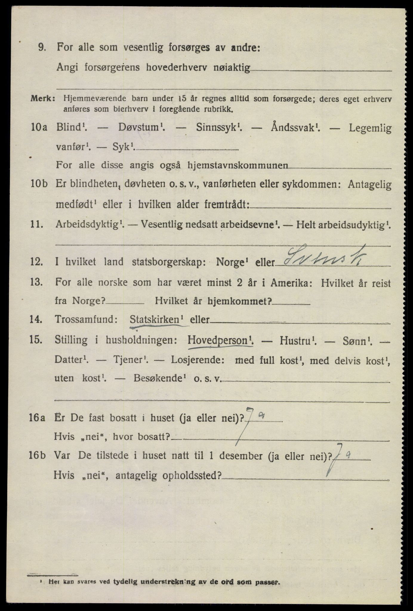 SAKO, 1920 census for Sandeherred, 1920, p. 19125