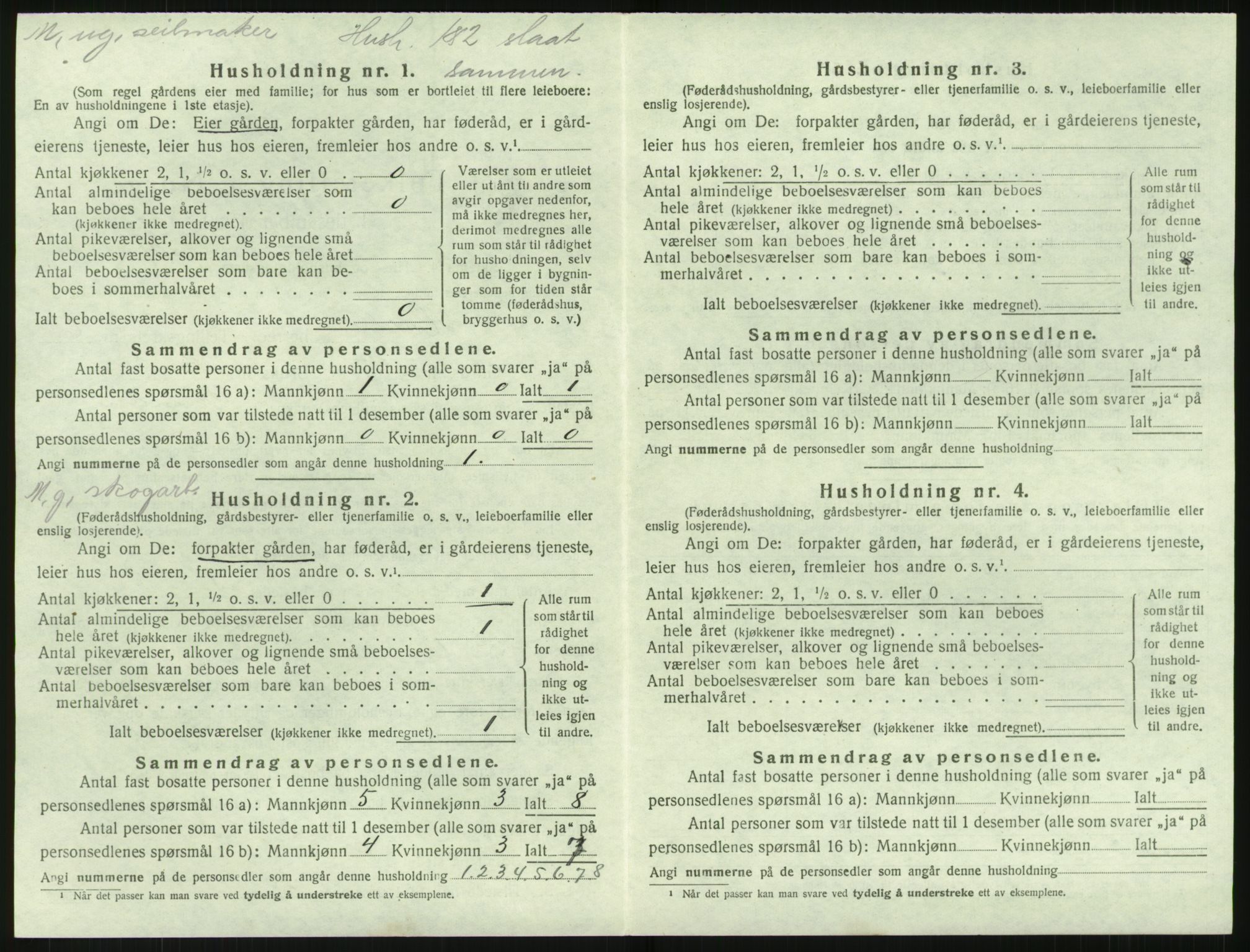 SAK, 1920 census for Holt, 1920, p. 575