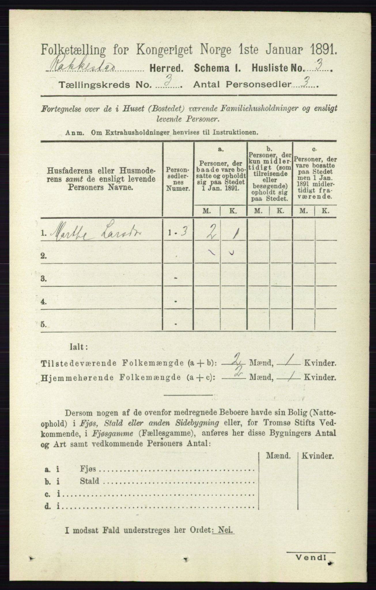 RA, 1891 census for 0128 Rakkestad, 1891, p. 1269