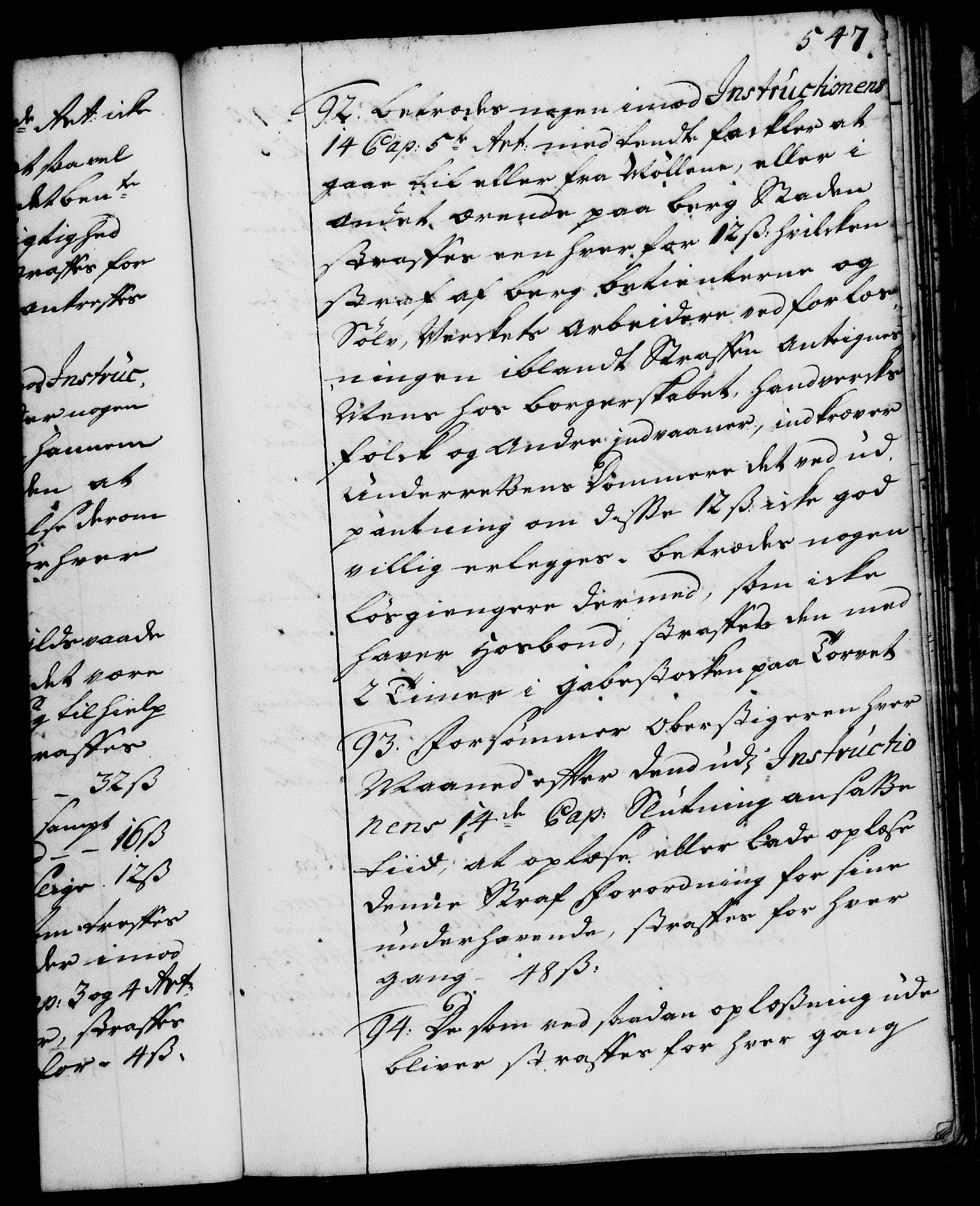 Rentekammeret, Kammerkanselliet, RA/EA-3111/G/Gg/Ggi/L0001: Norsk instruksjonsprotokoll med register (merket RK 53.34), 1720-1729, p. 547