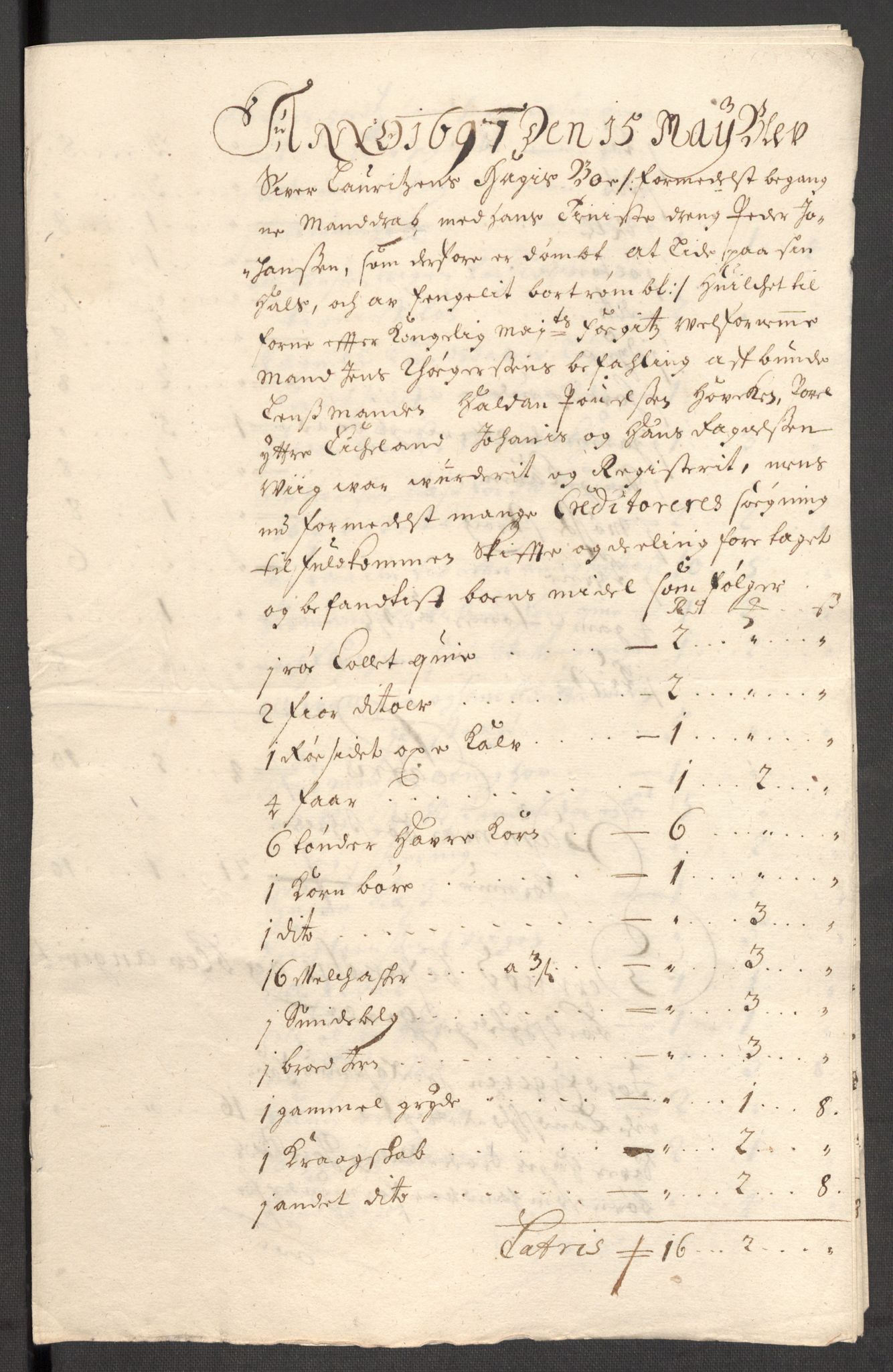 Rentekammeret inntil 1814, Reviderte regnskaper, Fogderegnskap, RA/EA-4092/R53/L3424: Fogderegnskap Sunn- og Nordfjord, 1699, p. 184