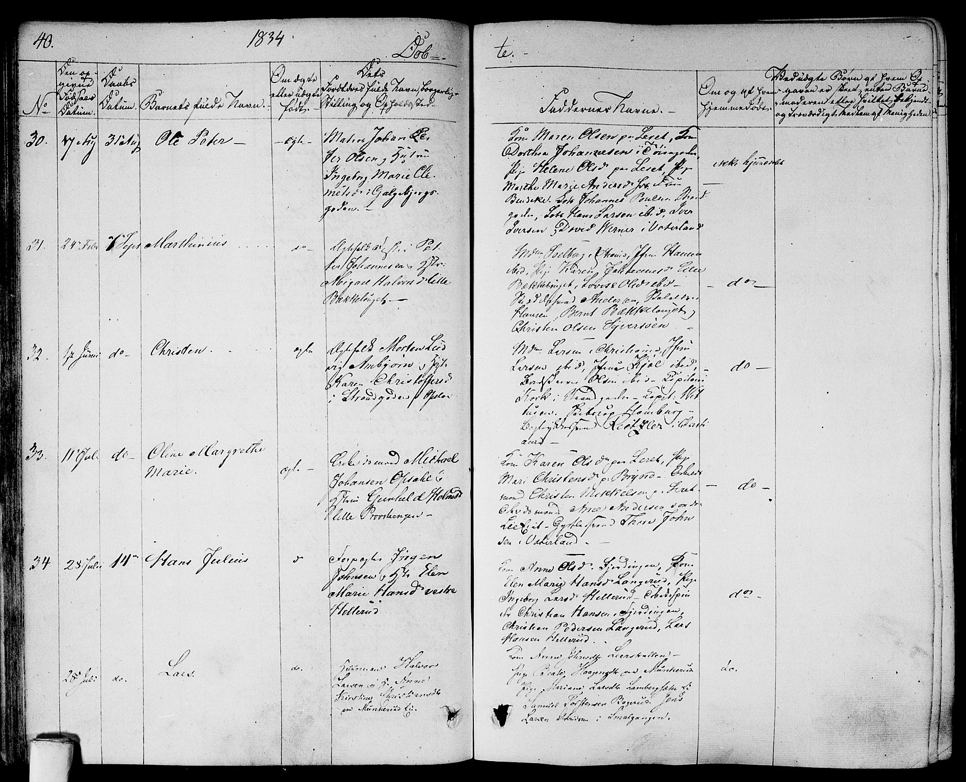 Gamlebyen prestekontor Kirkebøker, AV/SAO-A-10884/F/Fa/L0003: Parish register (official) no. 3, 1829-1849, p. 40