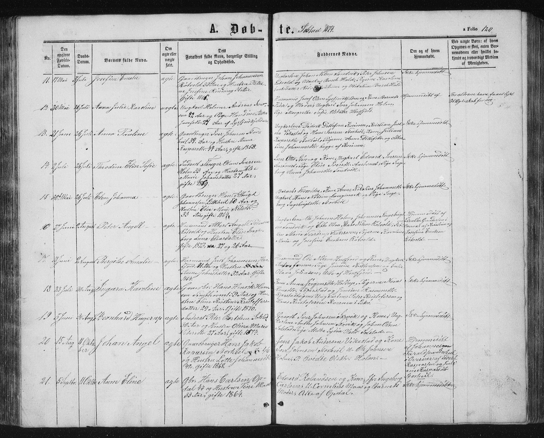 Ministerialprotokoller, klokkerbøker og fødselsregistre - Nordland, AV/SAT-A-1459/810/L0159: Parish register (copy) no. 810C02 /2, 1863-1883, p. 120