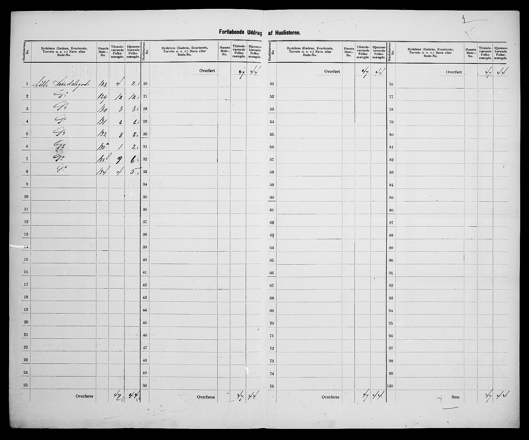 SAK, 1900 census for Flekkefjord, 1900, p. 34