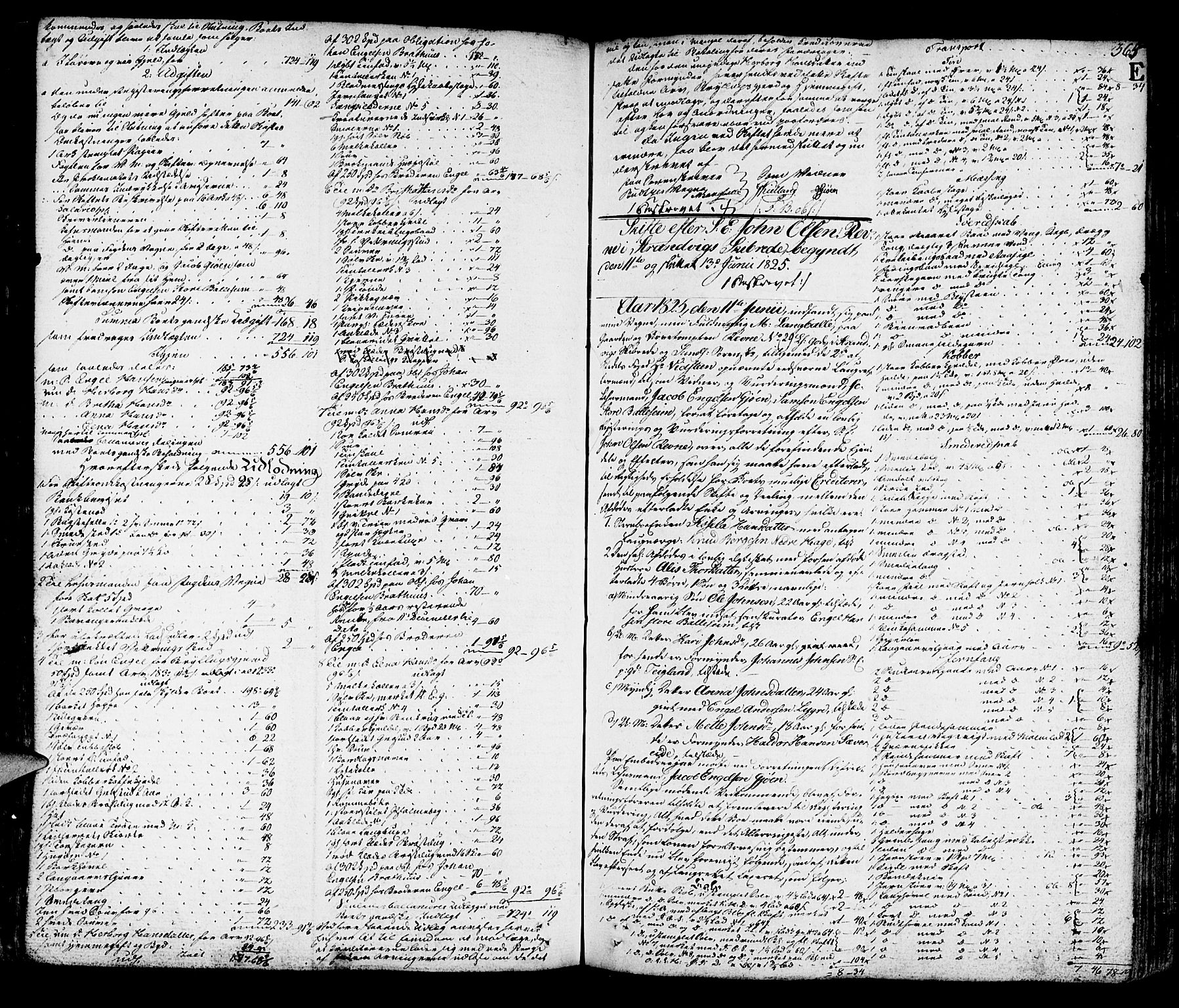 Sunnhordland sorenskrivar, AV/SAB-A-2401/1/H/Ha/Haa/L0014: Skifteprotokollar. Register i protokoll, 1819-1826, p. 364b-365a