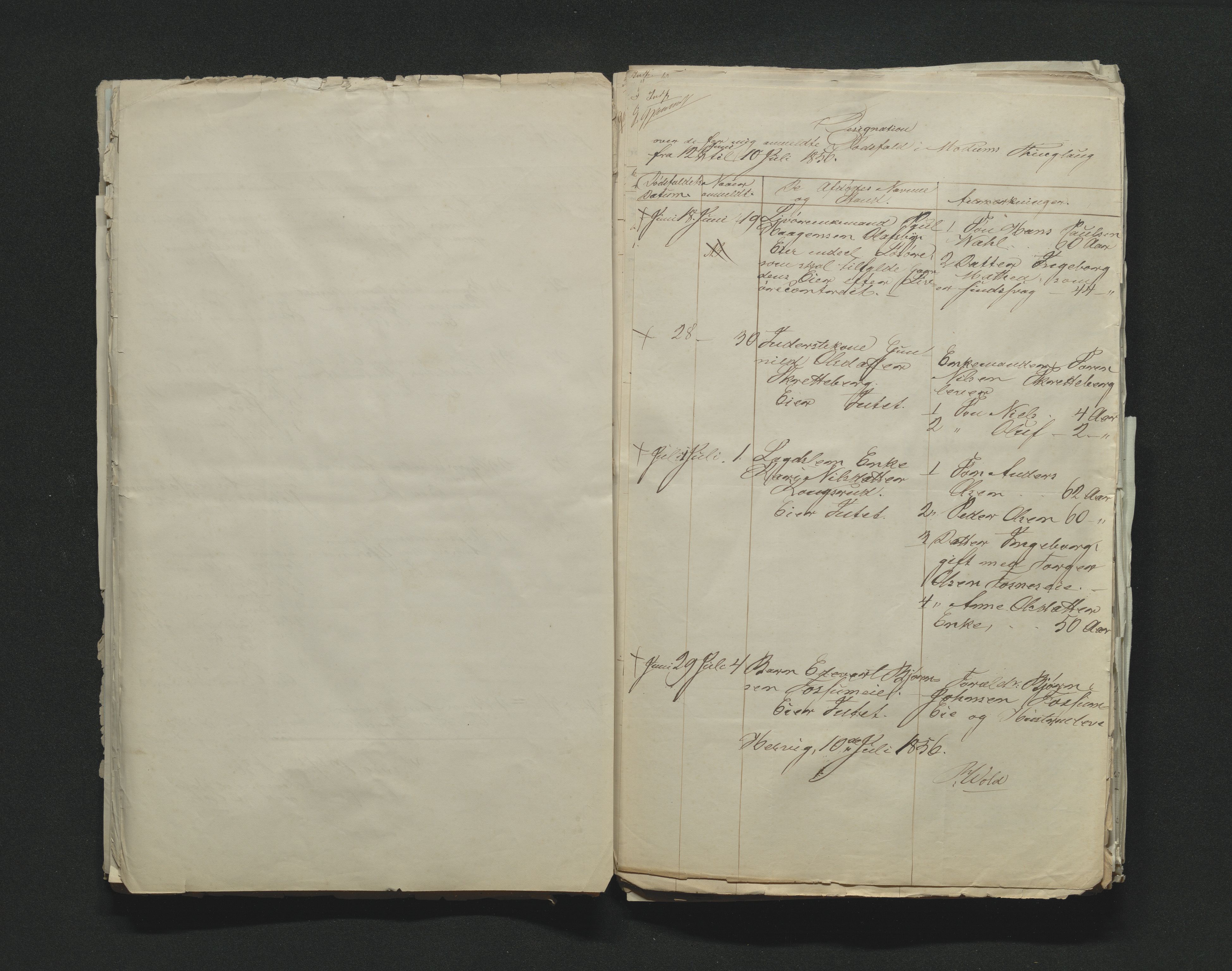 Eiker, Modum og Sigdal sorenskriveri, AV/SAKO-A-123/H/Ha/Hab/L0009: Dødsfallsmeldinger, 1854-1857, p. 316