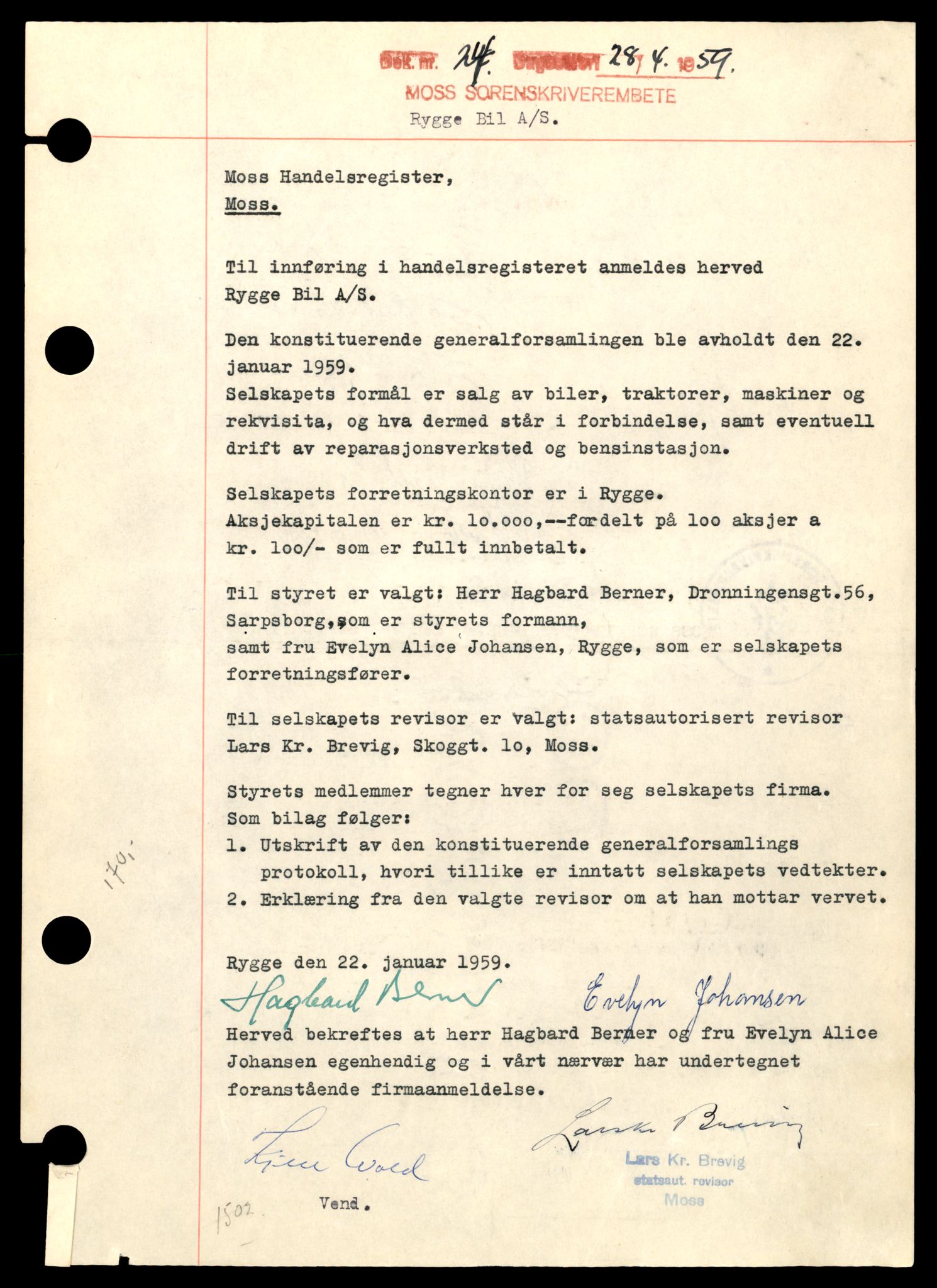 Moss tingrett, AV/SAT-A-10063/K/Kc/Kca/L0025: Aksjeselskap, Ryg - Sen, 1944-1990, p. 3