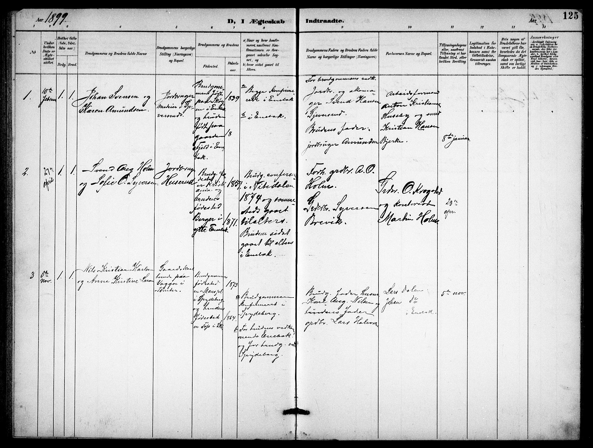Enebakk prestekontor Kirkebøker, SAO/A-10171c/G/Gb/L0002: Parish register (copy) no. II 2, 1891-1903, p. 125