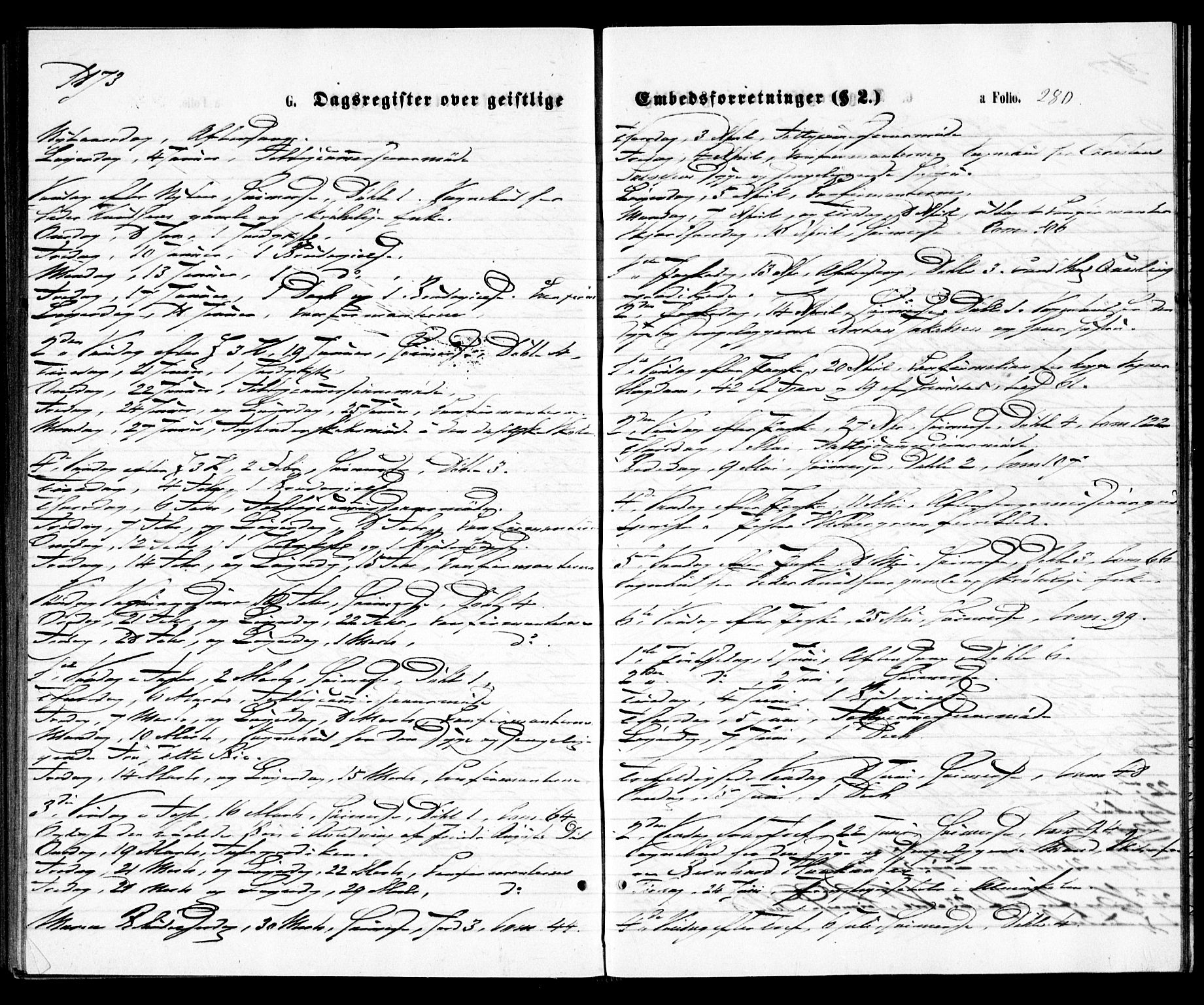 Grimstad sokneprestkontor, SAK/1111-0017/F/Fa/L0002: Parish register (official) no. A 1, 1869-1881, p. 280