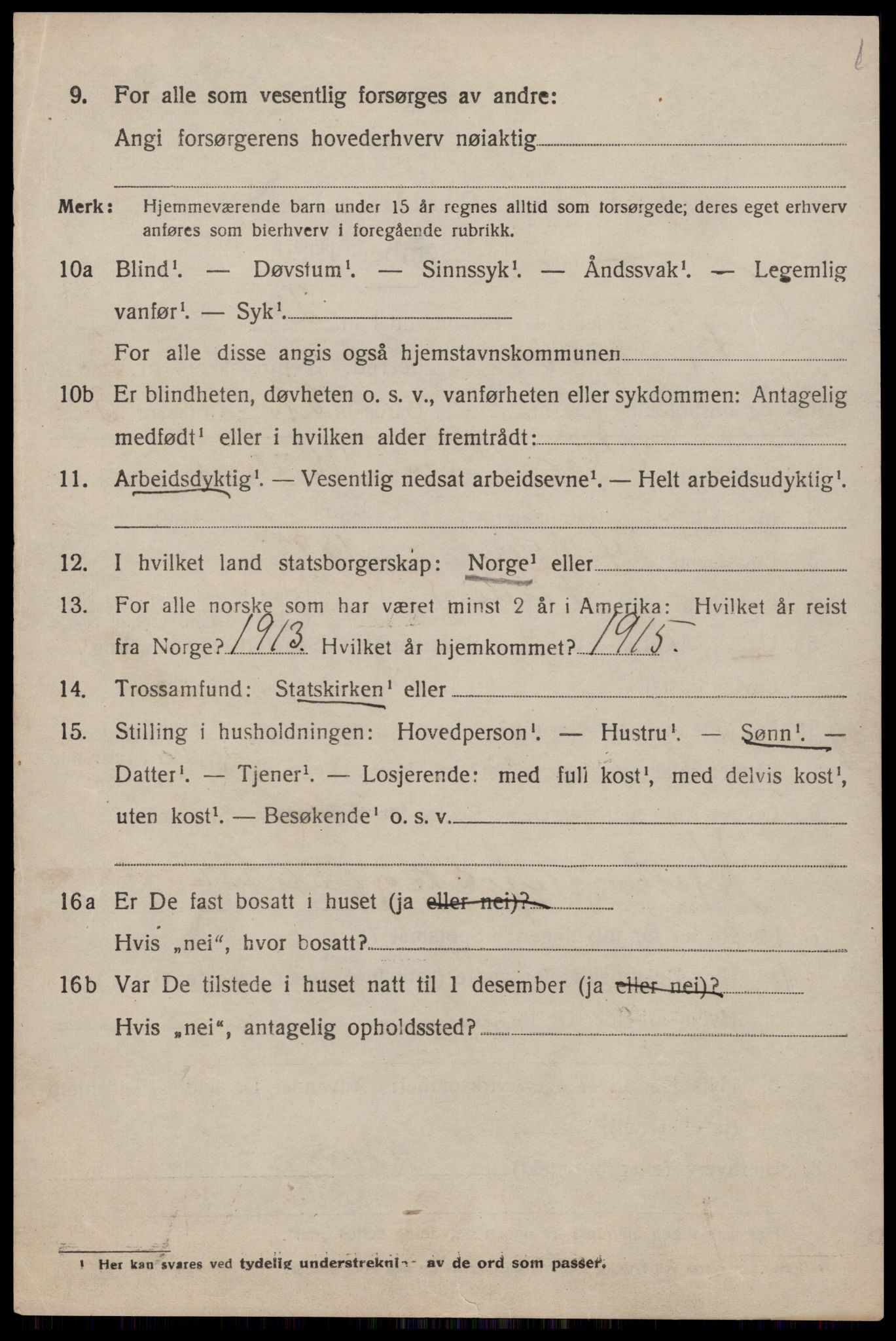 SAST, 1920 census for Finnøy, 1920, p. 2461