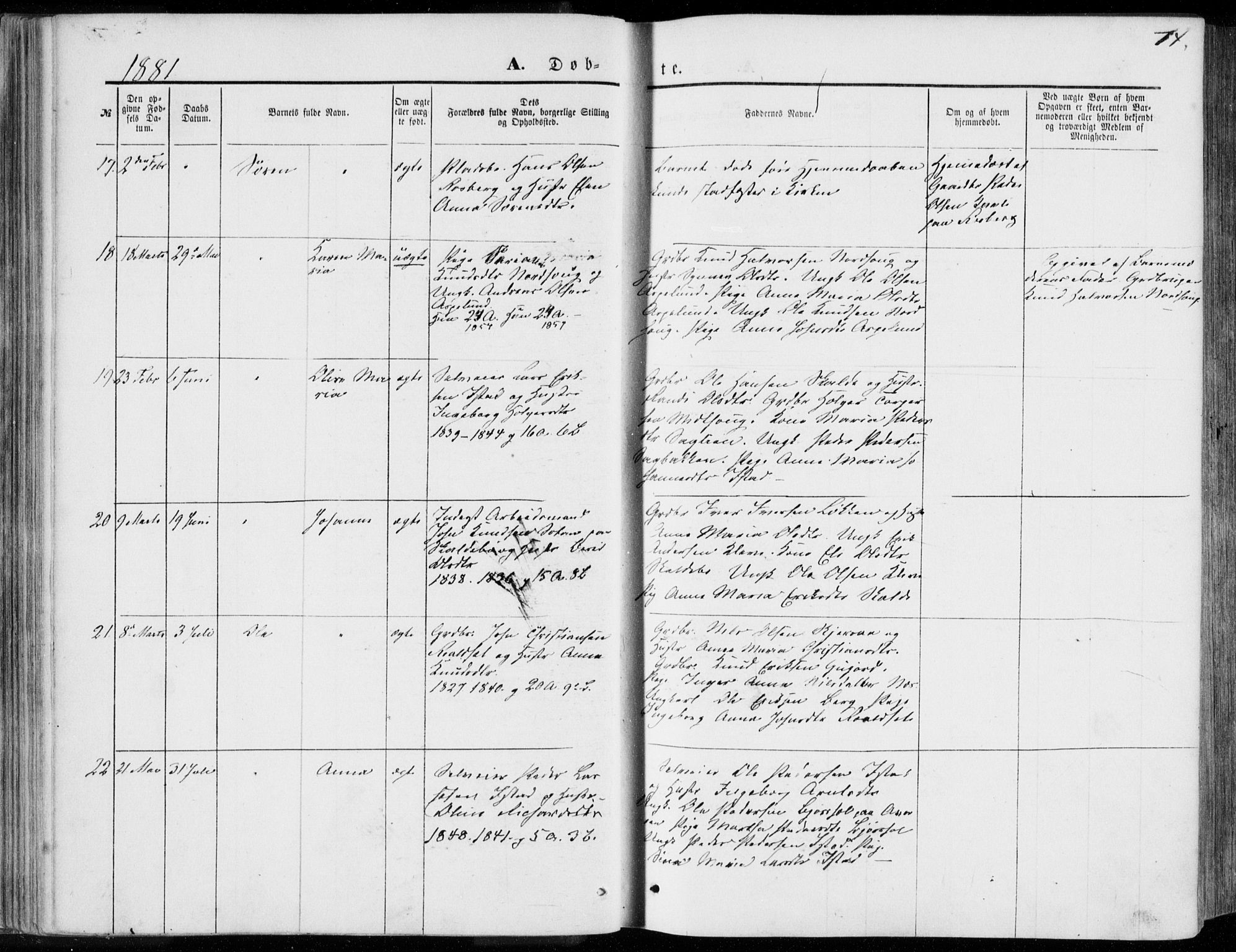 Ministerialprotokoller, klokkerbøker og fødselsregistre - Møre og Romsdal, AV/SAT-A-1454/557/L0681: Parish register (official) no. 557A03, 1869-1886, p. 74