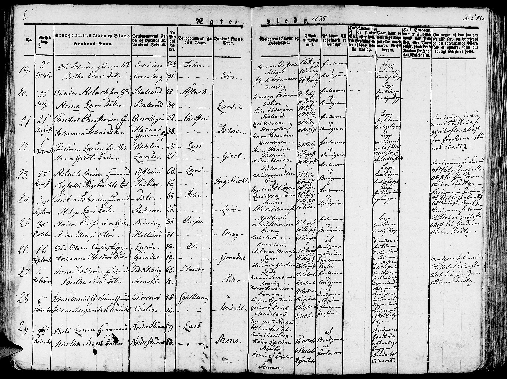 Fjelberg sokneprestembete, SAB/A-75201/H/Haa: Parish register (official) no. A 5, 1822-1834, p. 278