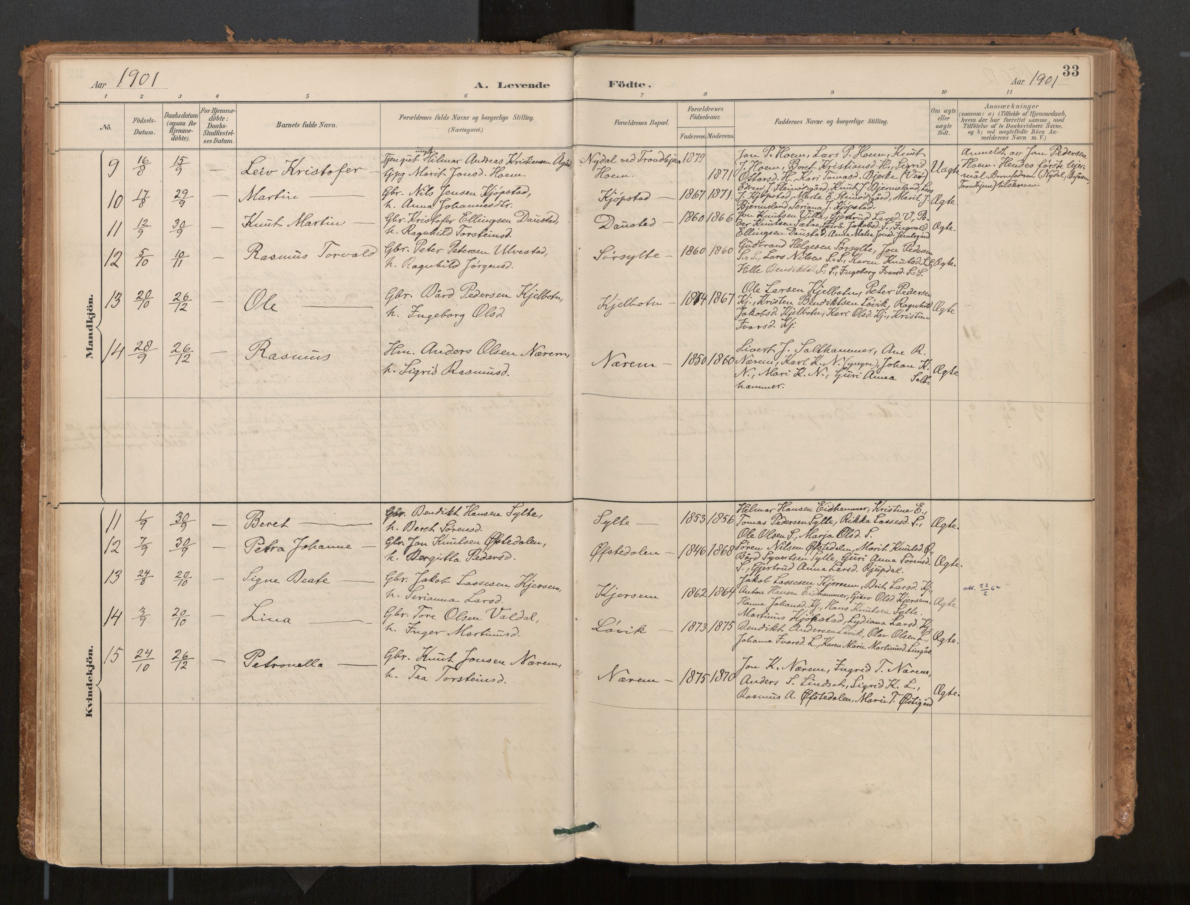 Ministerialprotokoller, klokkerbøker og fødselsregistre - Møre og Romsdal, AV/SAT-A-1454/541/L0545a: Parish register (official) no. 541A03, 1887-1912, p. 33