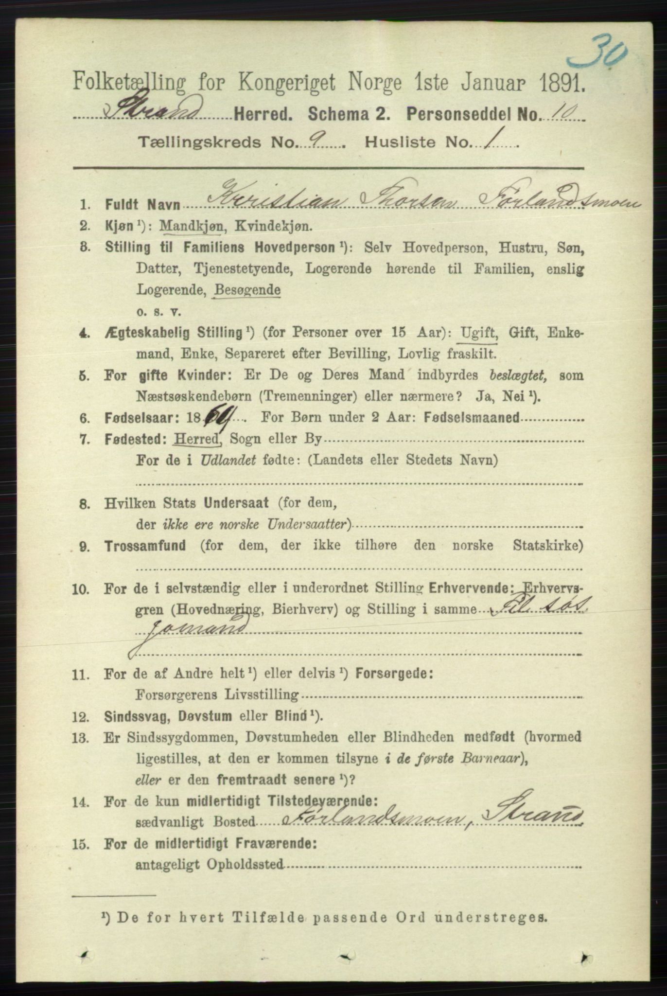 RA, 1891 census for 1130 Strand, 1891, p. 2634