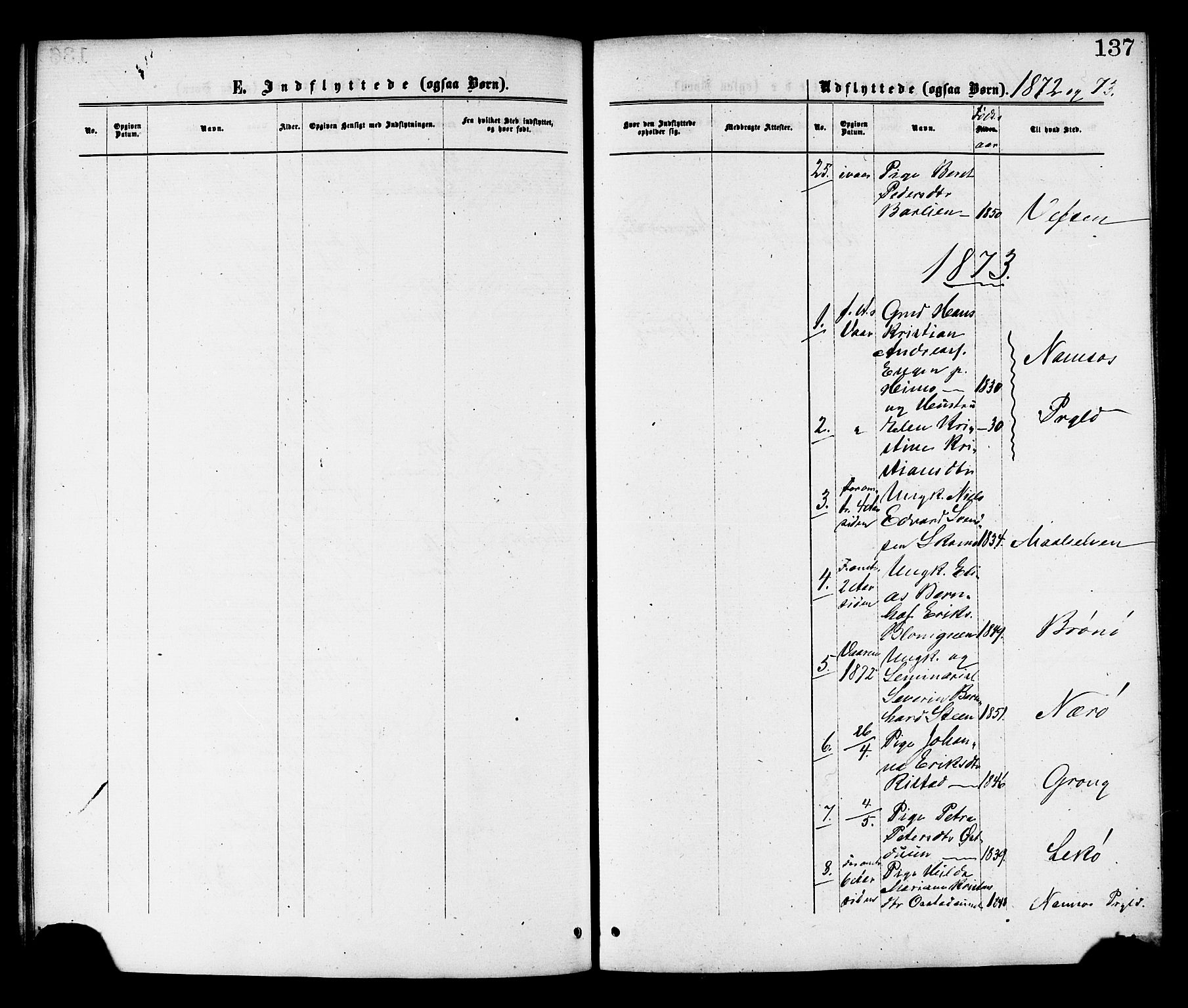 Ministerialprotokoller, klokkerbøker og fødselsregistre - Nord-Trøndelag, SAT/A-1458/764/L0554: Parish register (official) no. 764A09, 1867-1880, p. 137