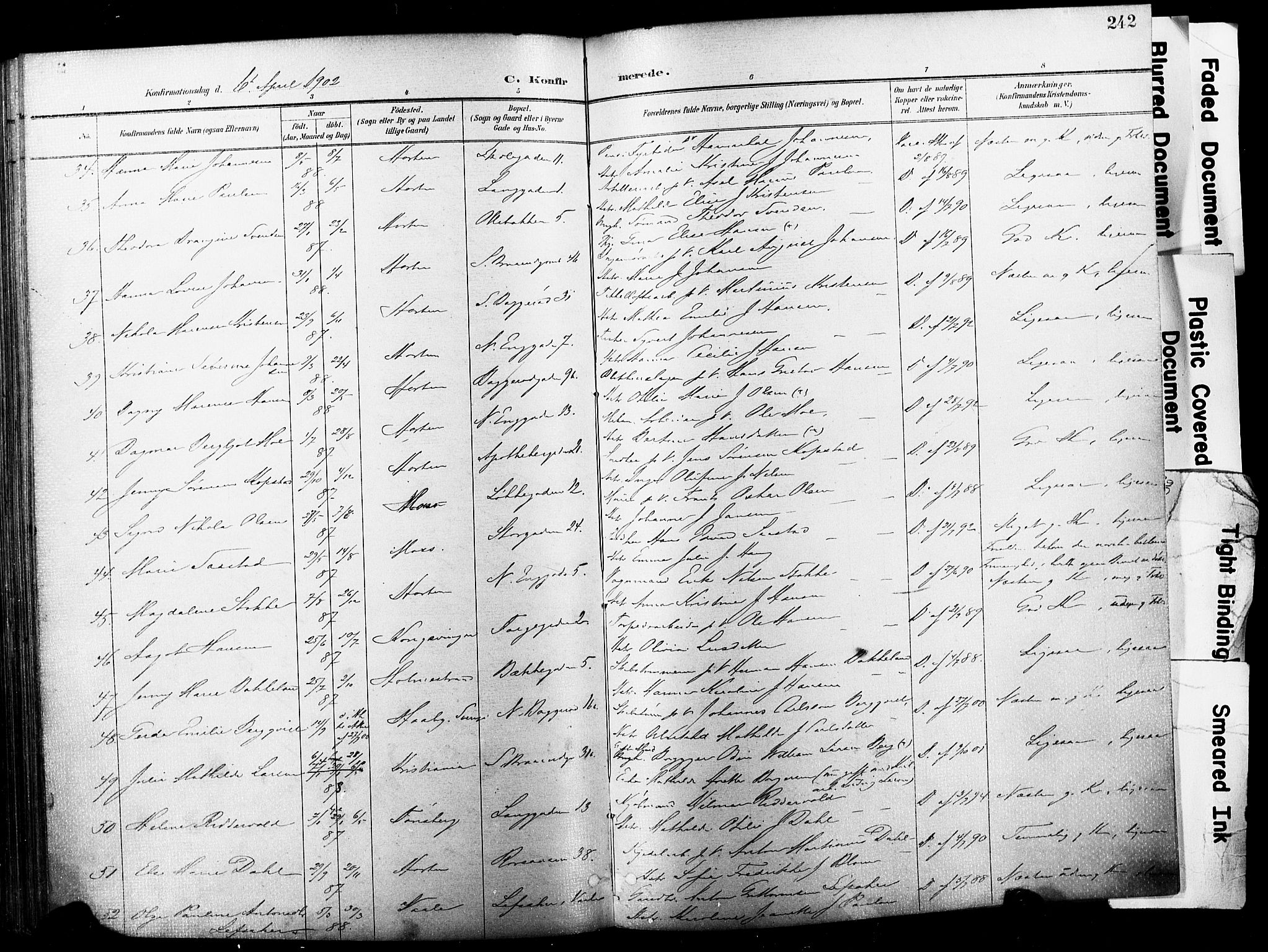 Horten kirkebøker, AV/SAKO-A-348/F/Fa/L0005: Parish register (official) no. 5, 1896-1904, p. 242