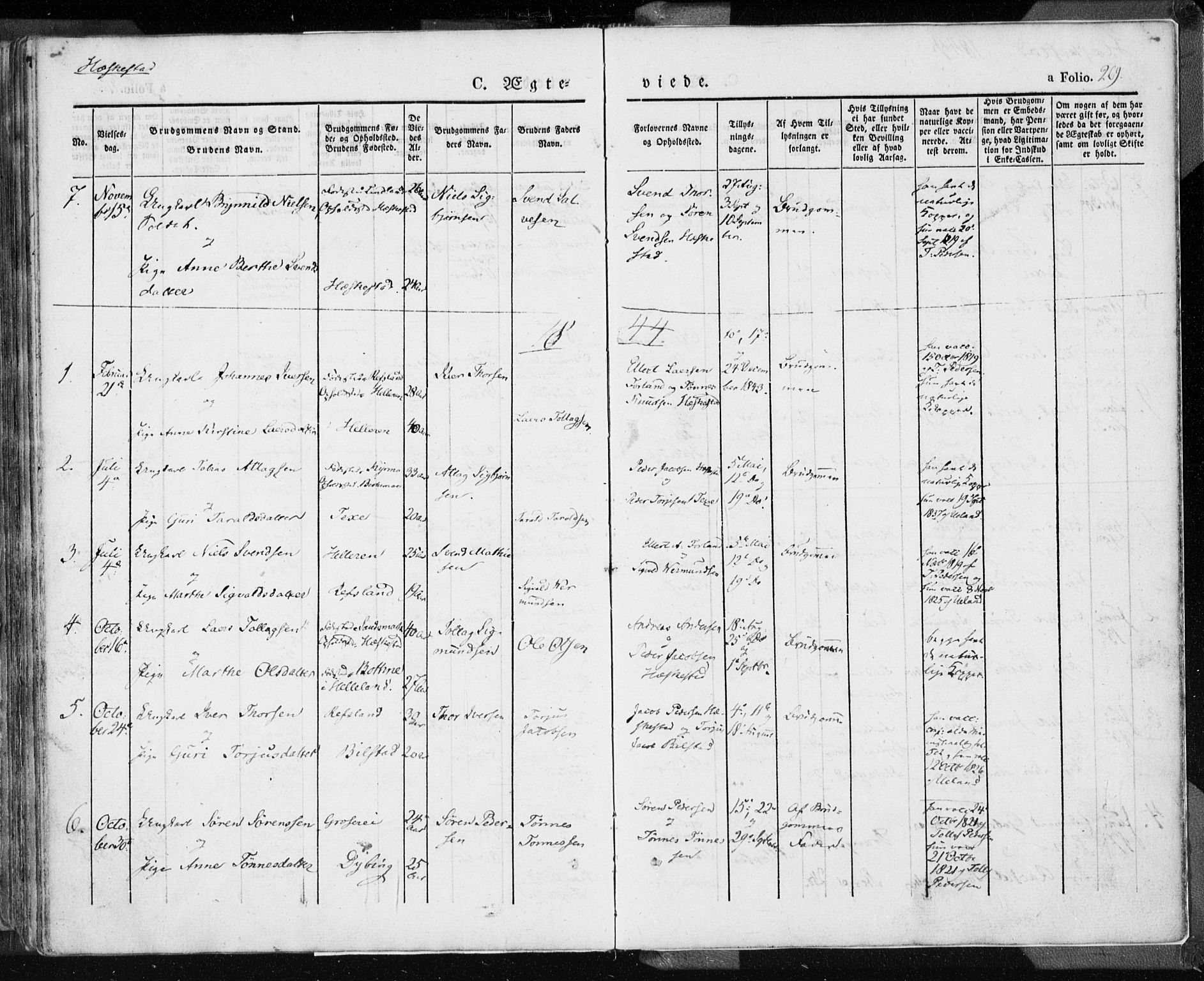 Lund sokneprestkontor, AV/SAST-A-101809/S06/L0007: Parish register (official) no. A 7.1, 1833-1854, p. 269