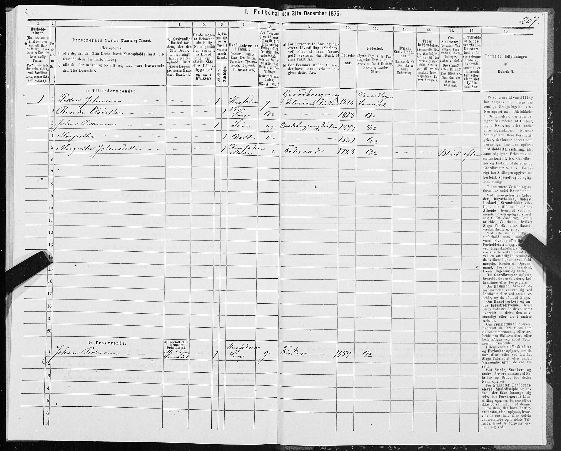 SAT, 1875 census for 1566P Surnadal, 1875, p. 3207