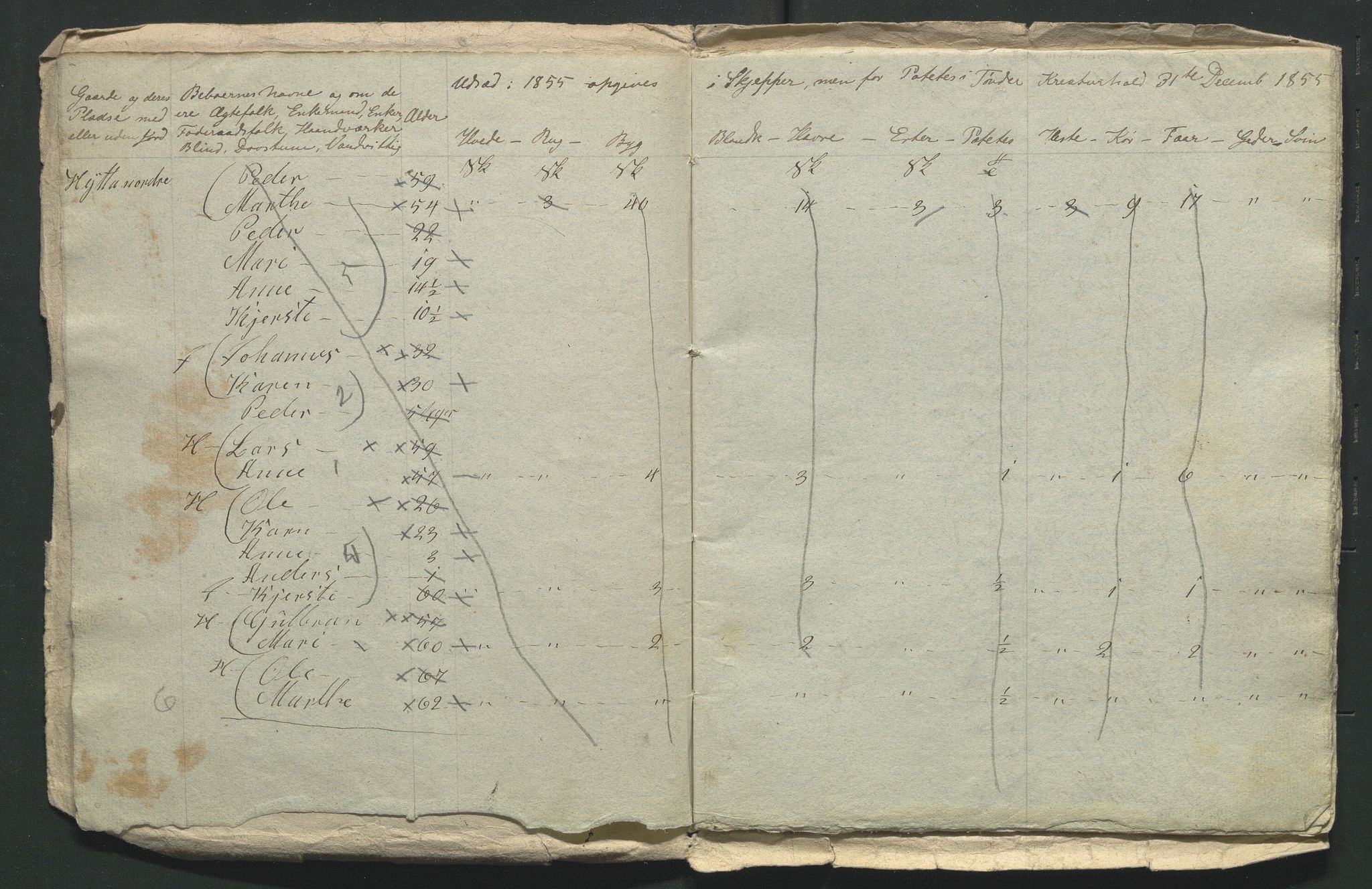 SAH, 1855 Census for Jevnaker parish, 1855, p. 174