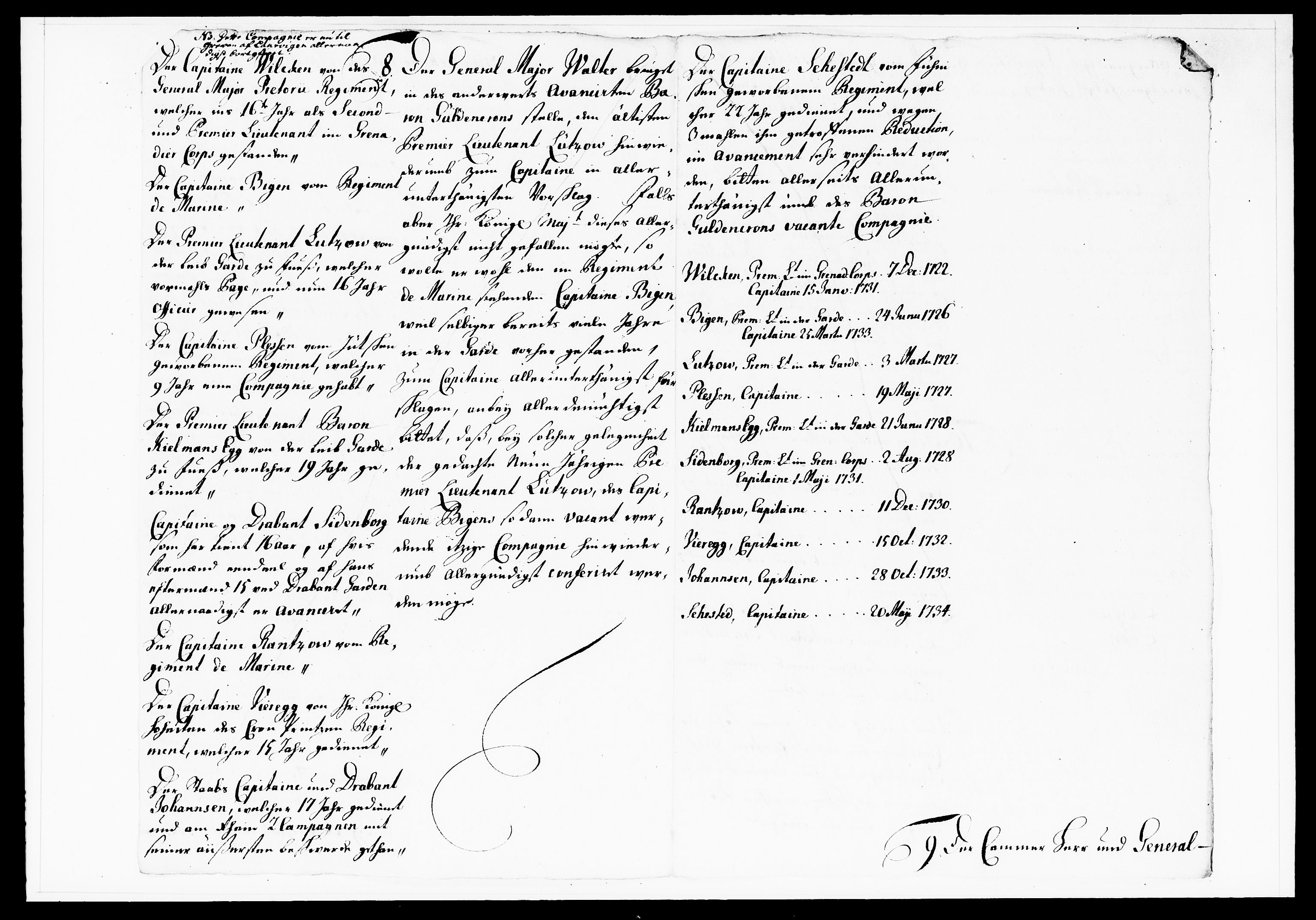 Krigskollegiet, Krigskancelliet, DRA/A-0006/-/1130-1137: Refererede sager, 1736, p. 127
