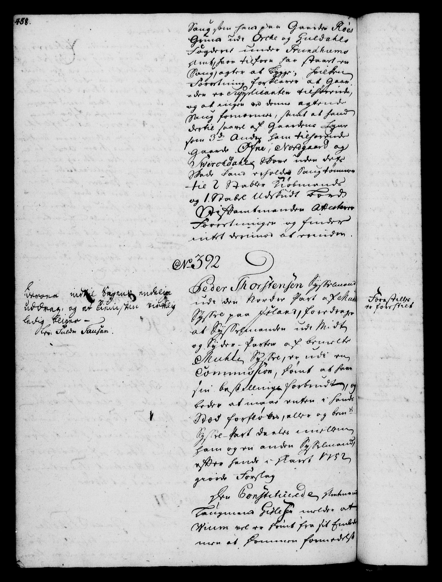 Rentekammeret, Kammerkanselliet, RA/EA-3111/G/Gh/Gha/L0032: Norsk ekstraktmemorialprotokoll (merket RK 53.77), 1753-1755, p. 458