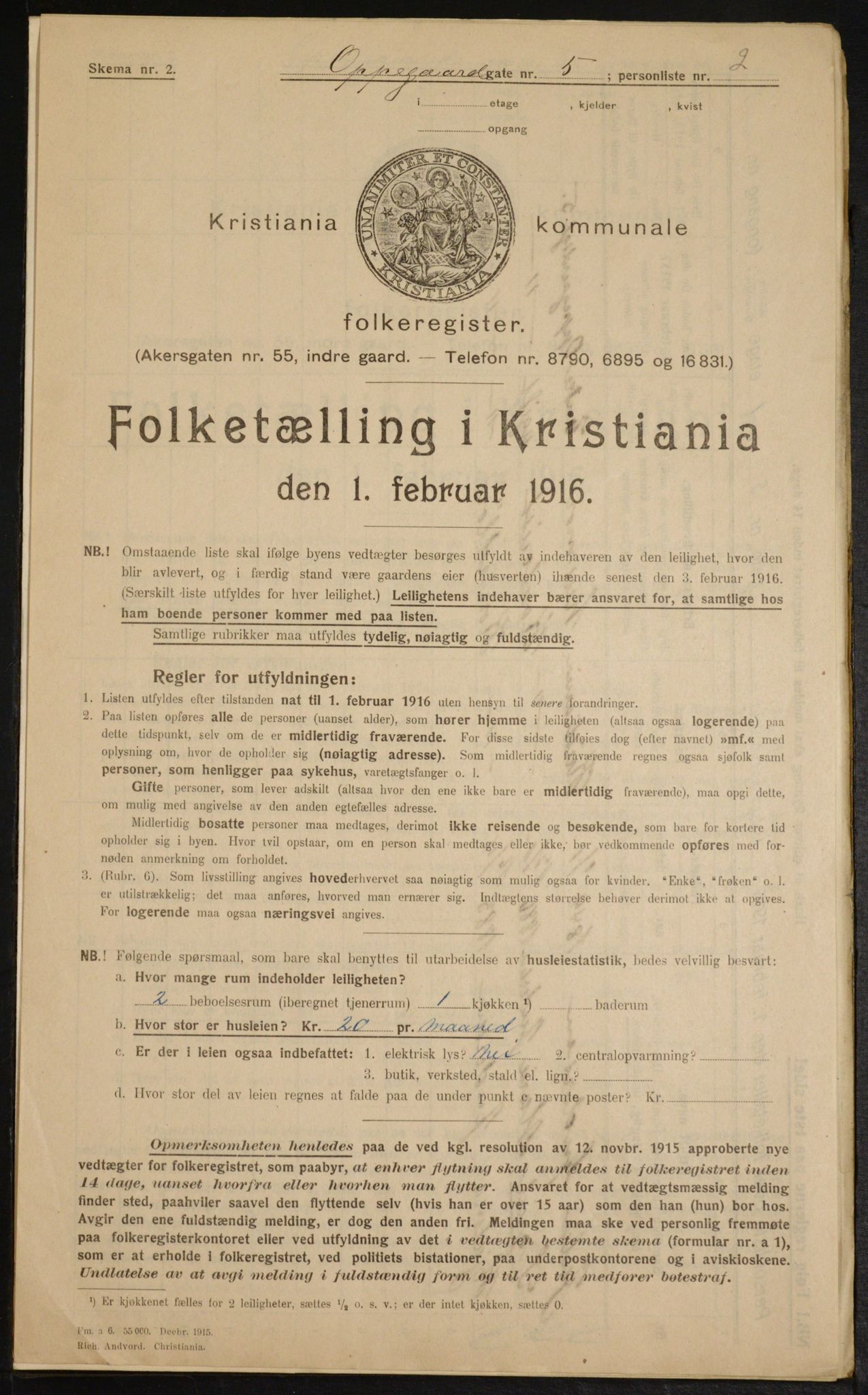 OBA, Municipal Census 1916 for Kristiania, 1916, p. 77630