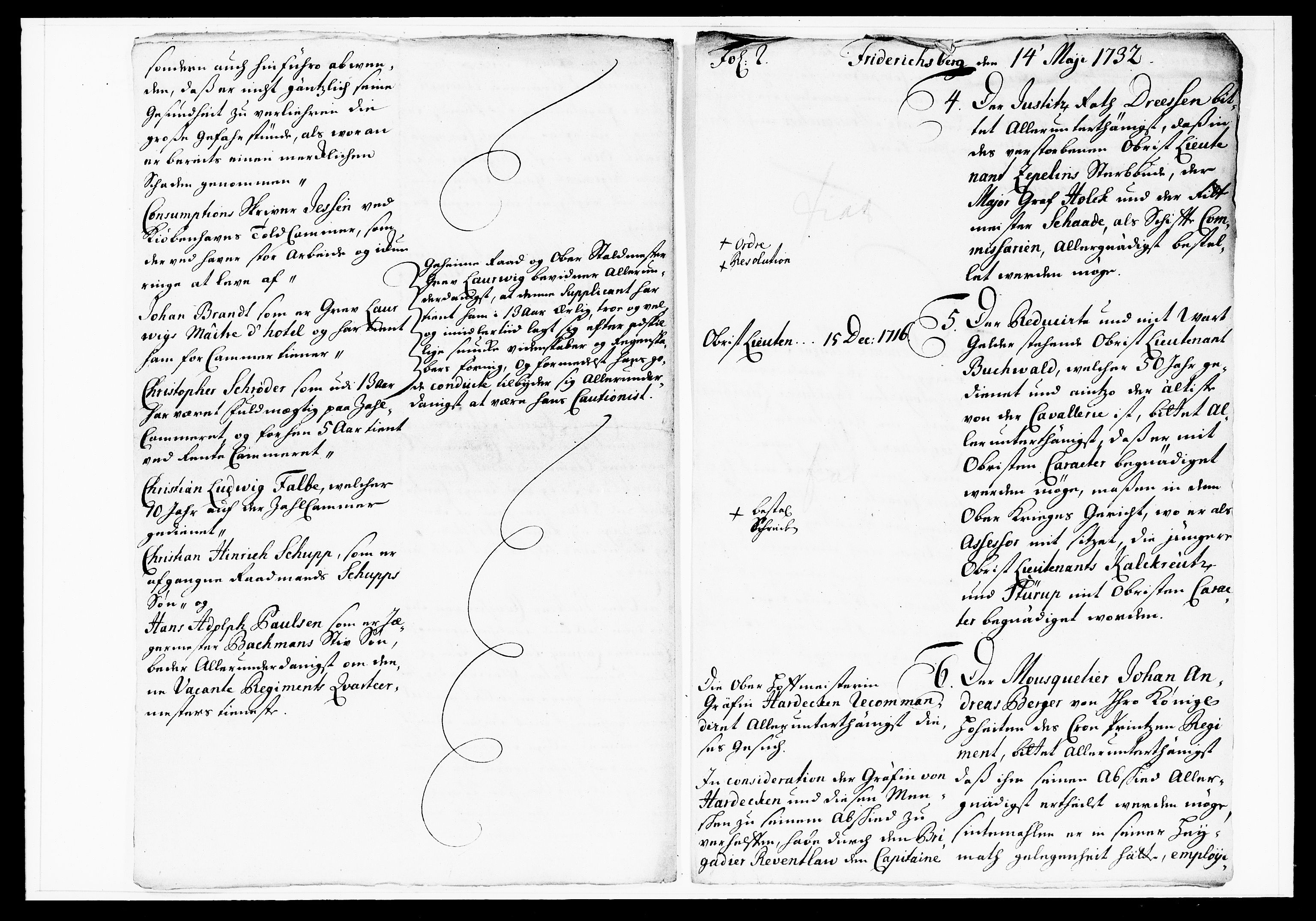 Krigskollegiet, Krigskancelliet, DRA/A-0006/-/1103-1107: Refererede sager, 1732, p. 130