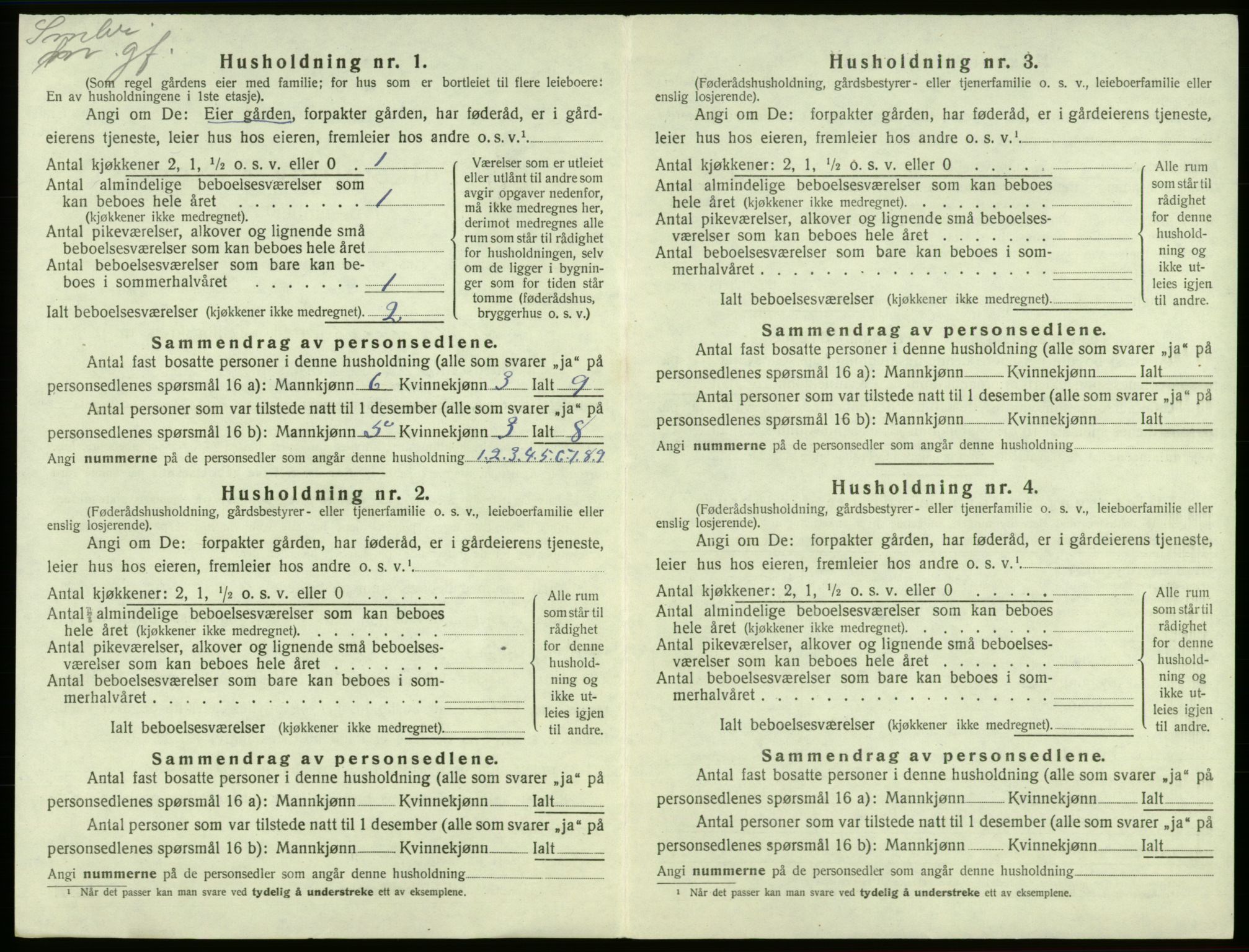 SAB, 1920 census for Valestrand, 1920, p. 378