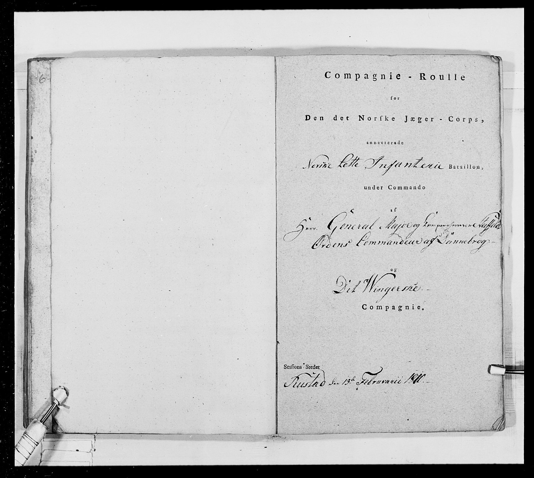 Generalitets- og kommissariatskollegiet, Det kongelige norske kommissariatskollegium, RA/EA-5420/E/Eh/L0024: Norske jegerkorps, 1810-1812, p. 308