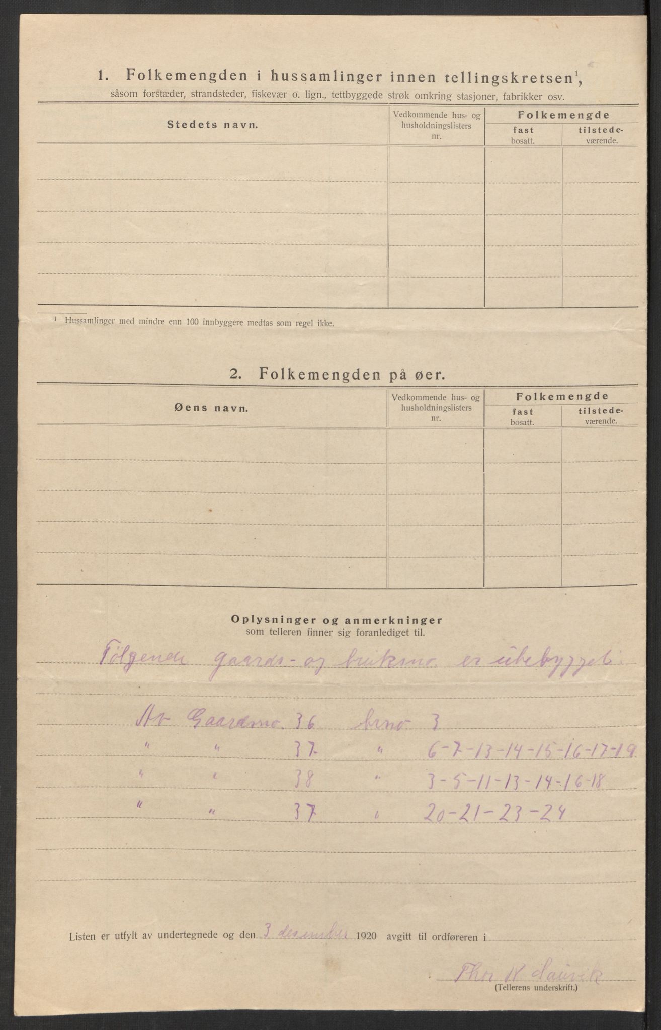 SAK, 1920 census for Søndeled, 1920, p. 32