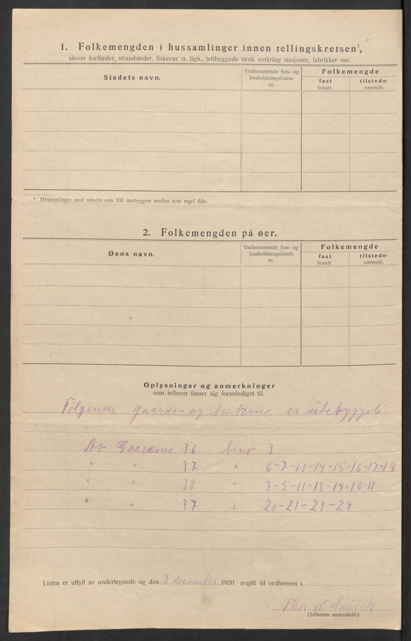 SAK, 1920 census for Søndeled, 1920, p. 32