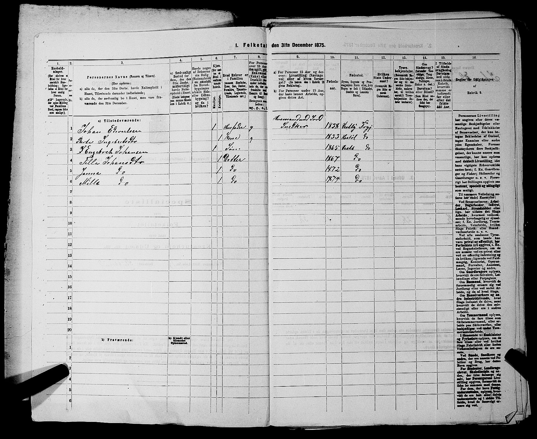 RA, 1875 census for 0211L Vestby/Vestby, Garder og Såner, 1875, p. 286