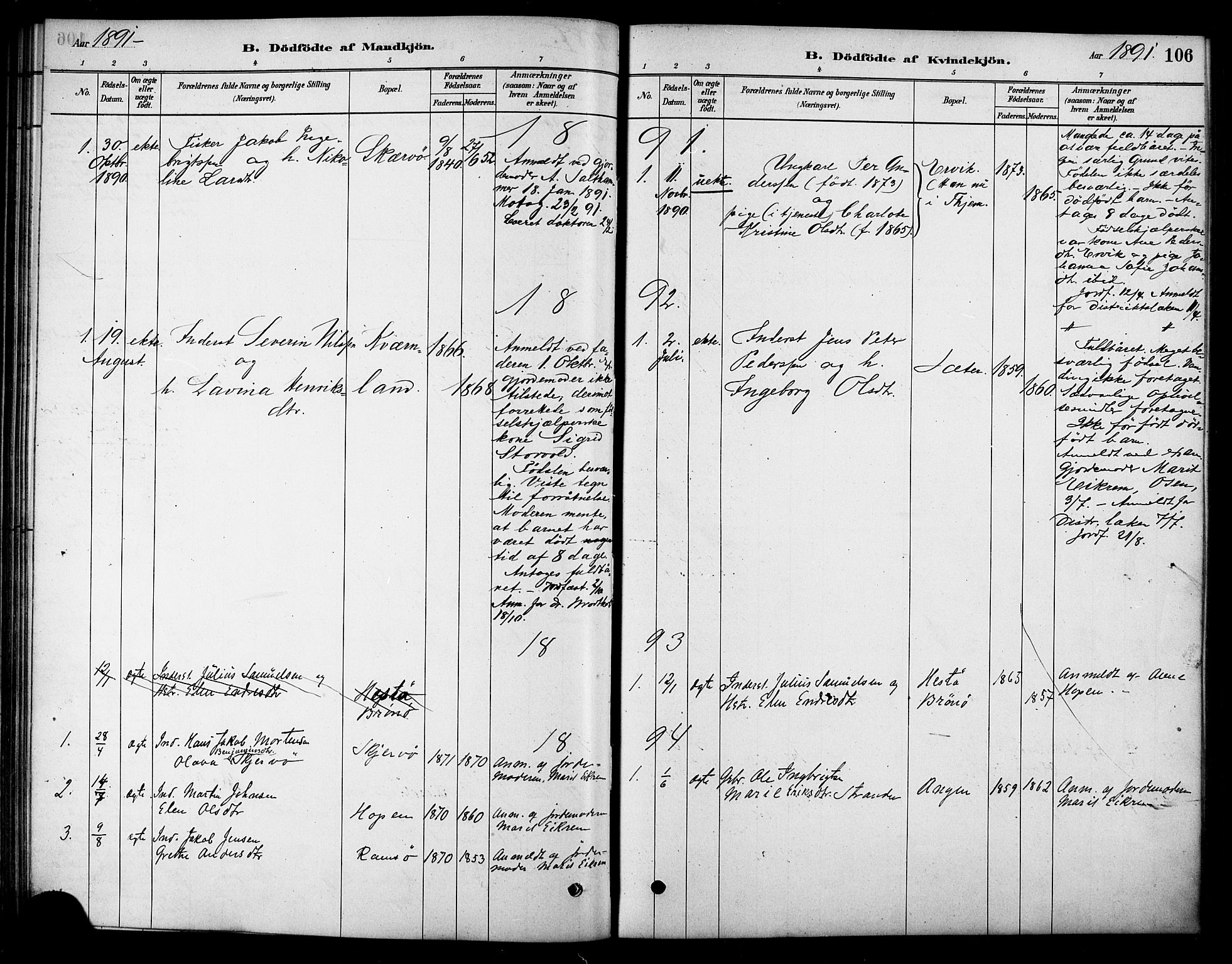 Ministerialprotokoller, klokkerbøker og fødselsregistre - Sør-Trøndelag, SAT/A-1456/658/L0722: Parish register (official) no. 658A01, 1879-1896, p. 106