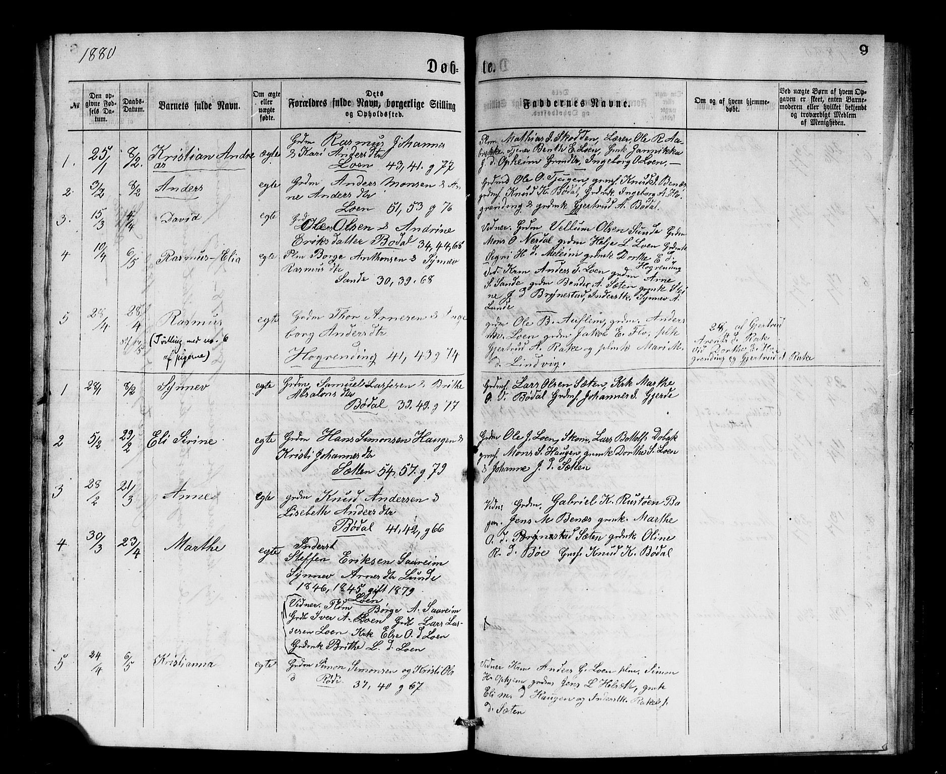 Stryn Sokneprestembete, SAB/A-82501: Parish register (copy) no. B 2, 1877-1881, p. 9