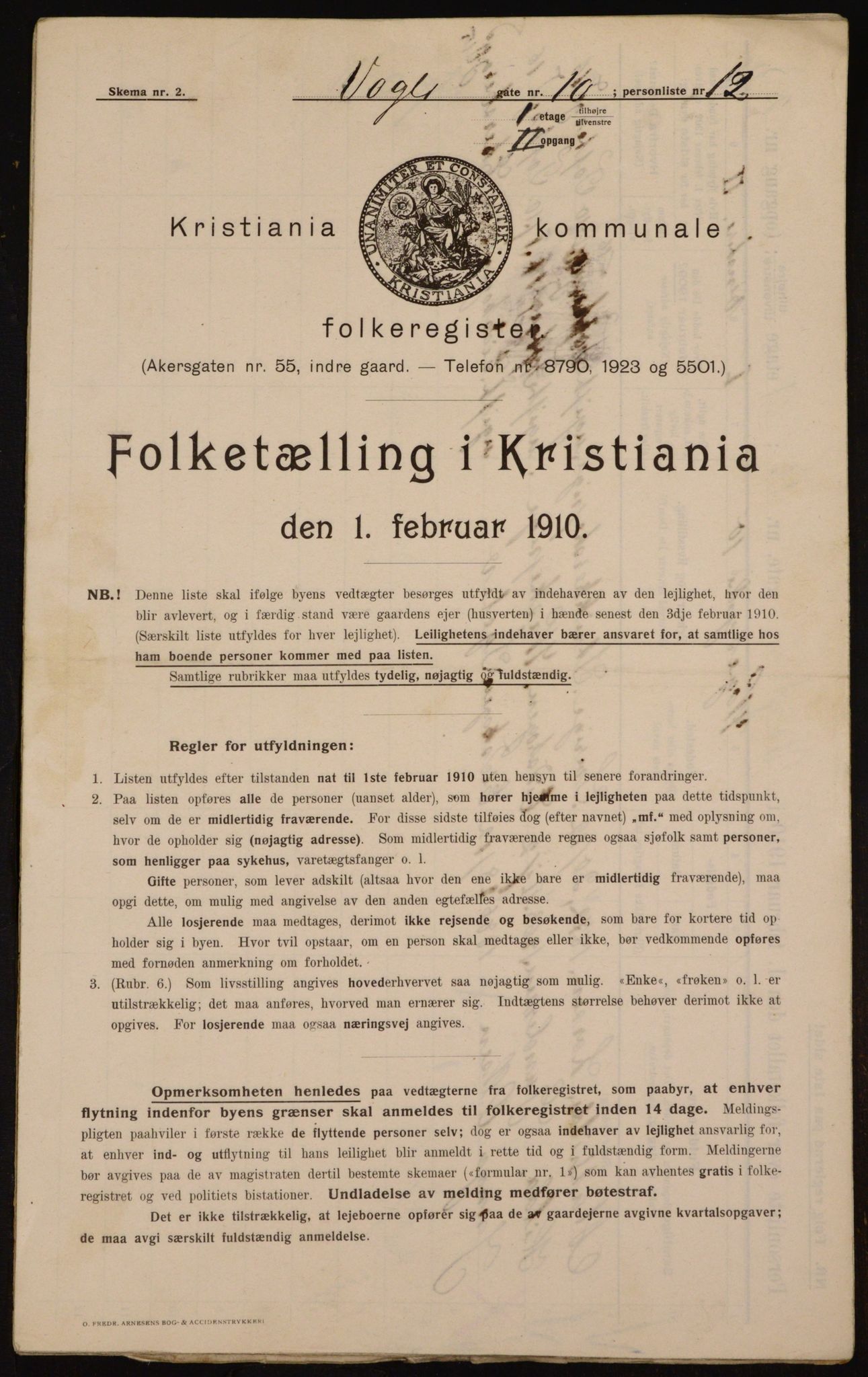 OBA, Municipal Census 1910 for Kristiania, 1910, p. 117839