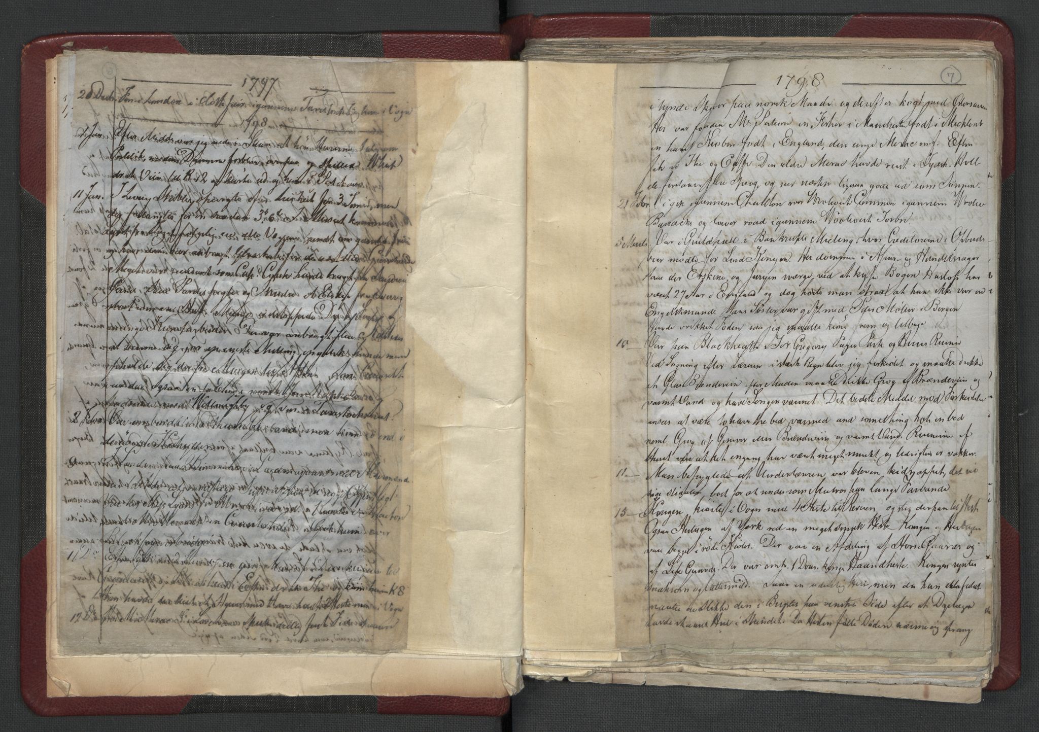 Meltzer, Fredrik, AV/RA-PA-0028/F/L0001: Dagbok for årene 1796-1808, 1811, 1817, 1796-1817, p. 6b-7a