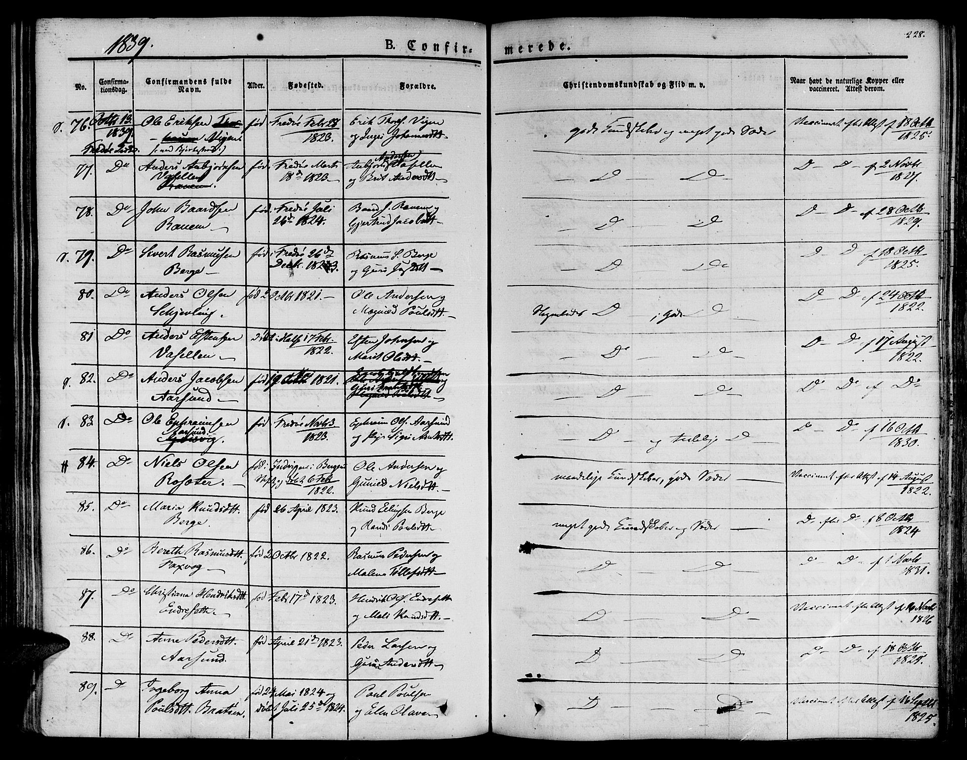 Ministerialprotokoller, klokkerbøker og fødselsregistre - Møre og Romsdal, AV/SAT-A-1454/572/L0843: Parish register (official) no. 572A06, 1832-1842, p. 228